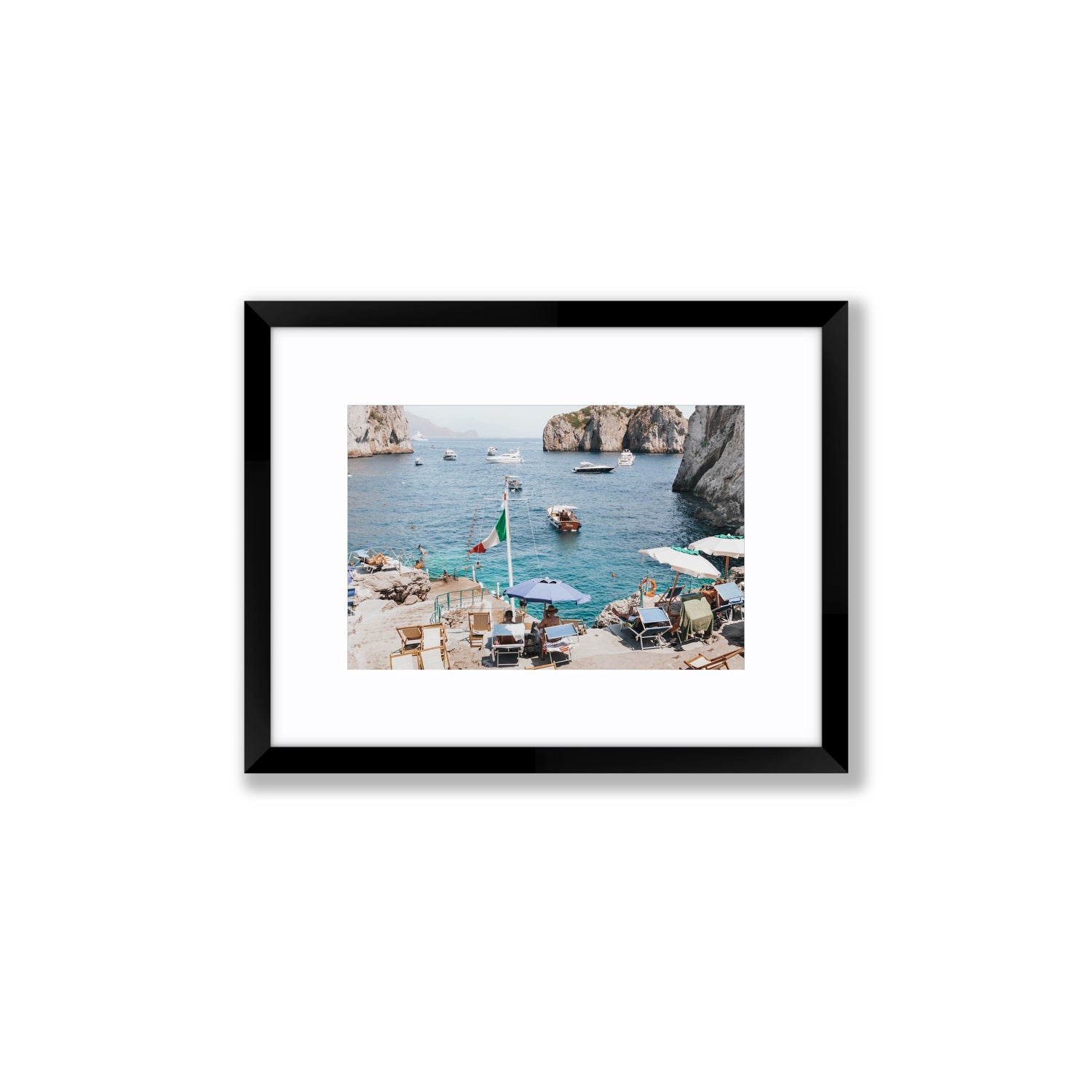 Smooth Sailing fine art print, Capri, Italy, Small, Black Frame · Matboard, Fine Art Print