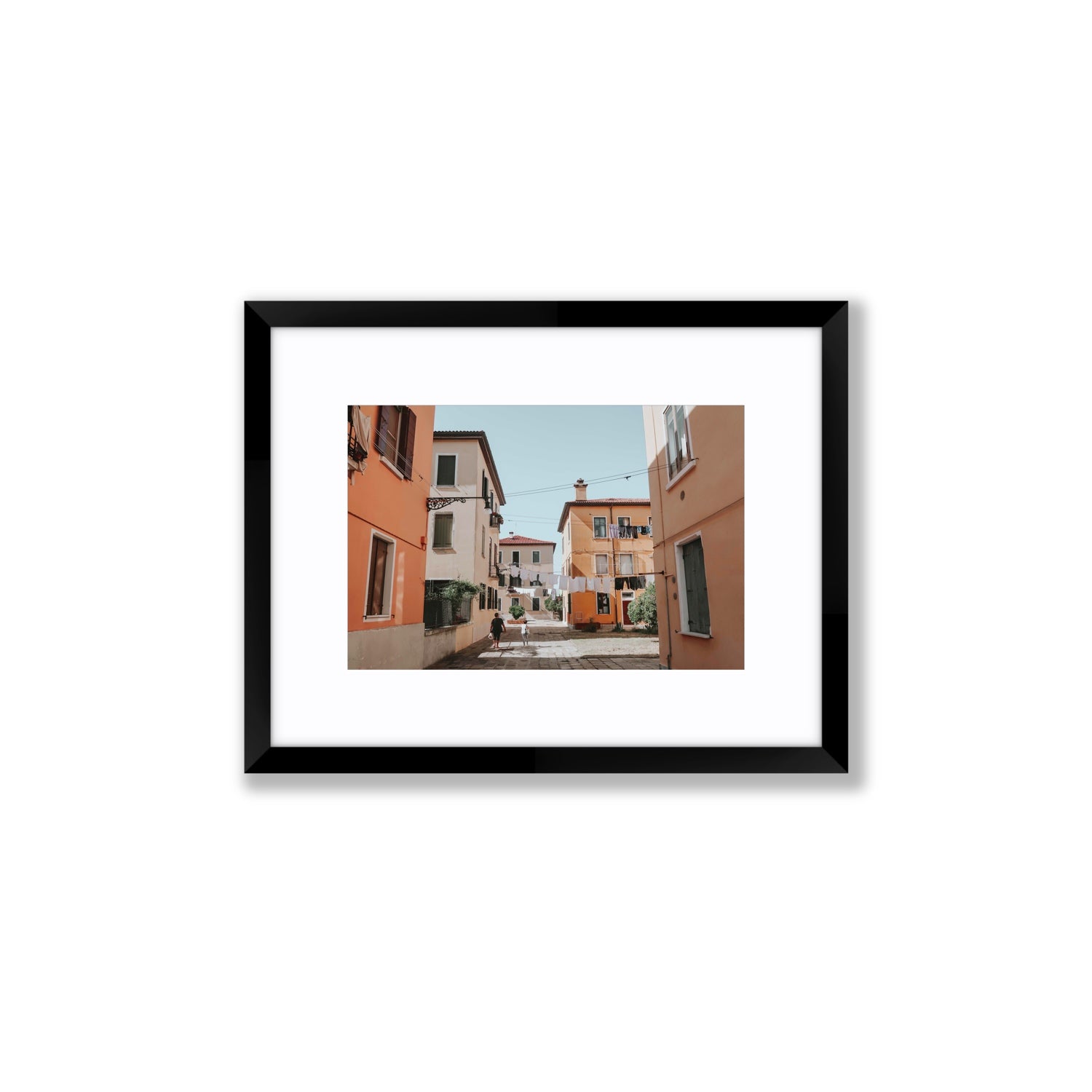 Giorgia Boscolo Venice Italian wall art Small fine art print in black frame with matboard