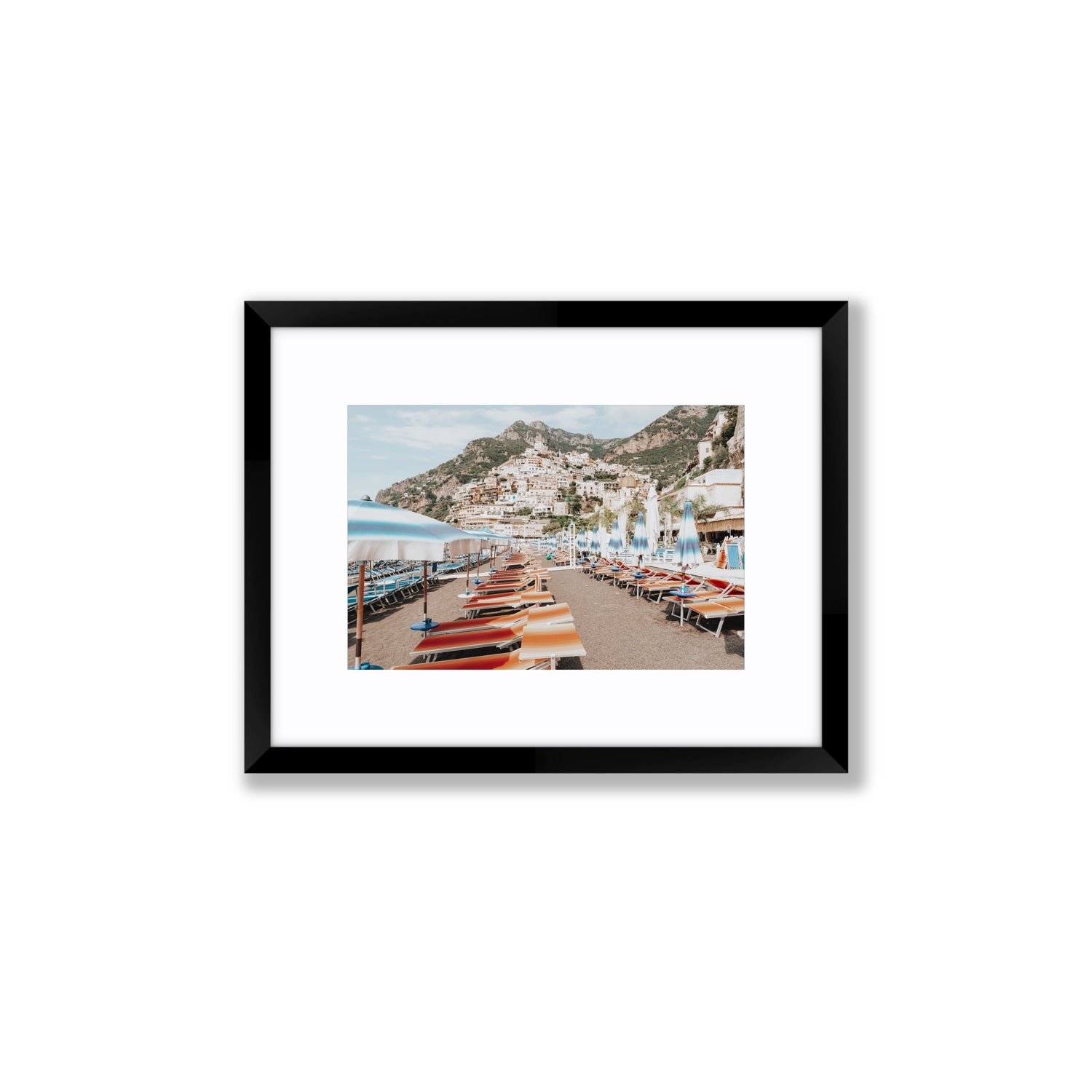 Spiaggia Grande fine art print, Positano, Italy, Small, Black Frame · Matboard, Fine Art Print