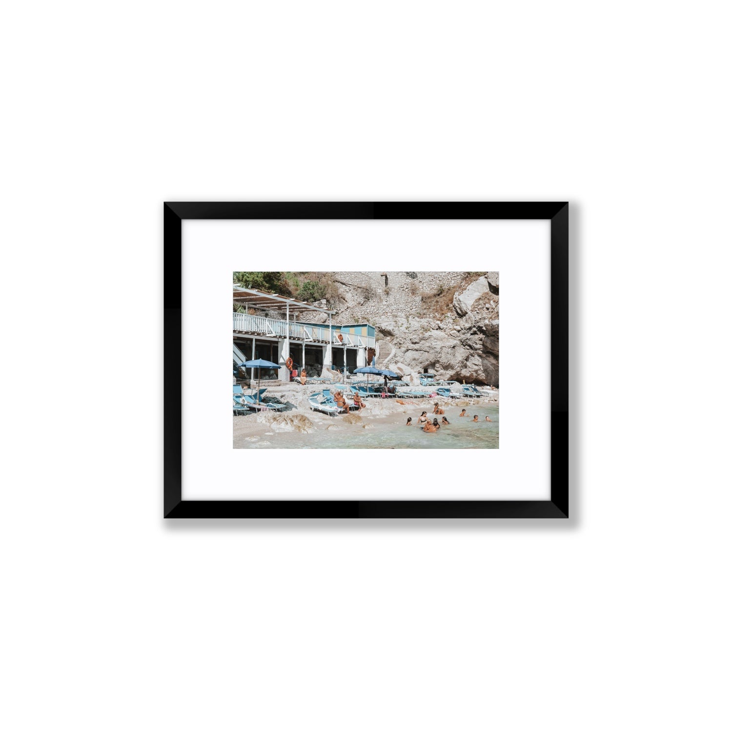 Beachside Bronze fine art print, Capri, Italy, Small, Black Frame · Matboard, Fine Art Print