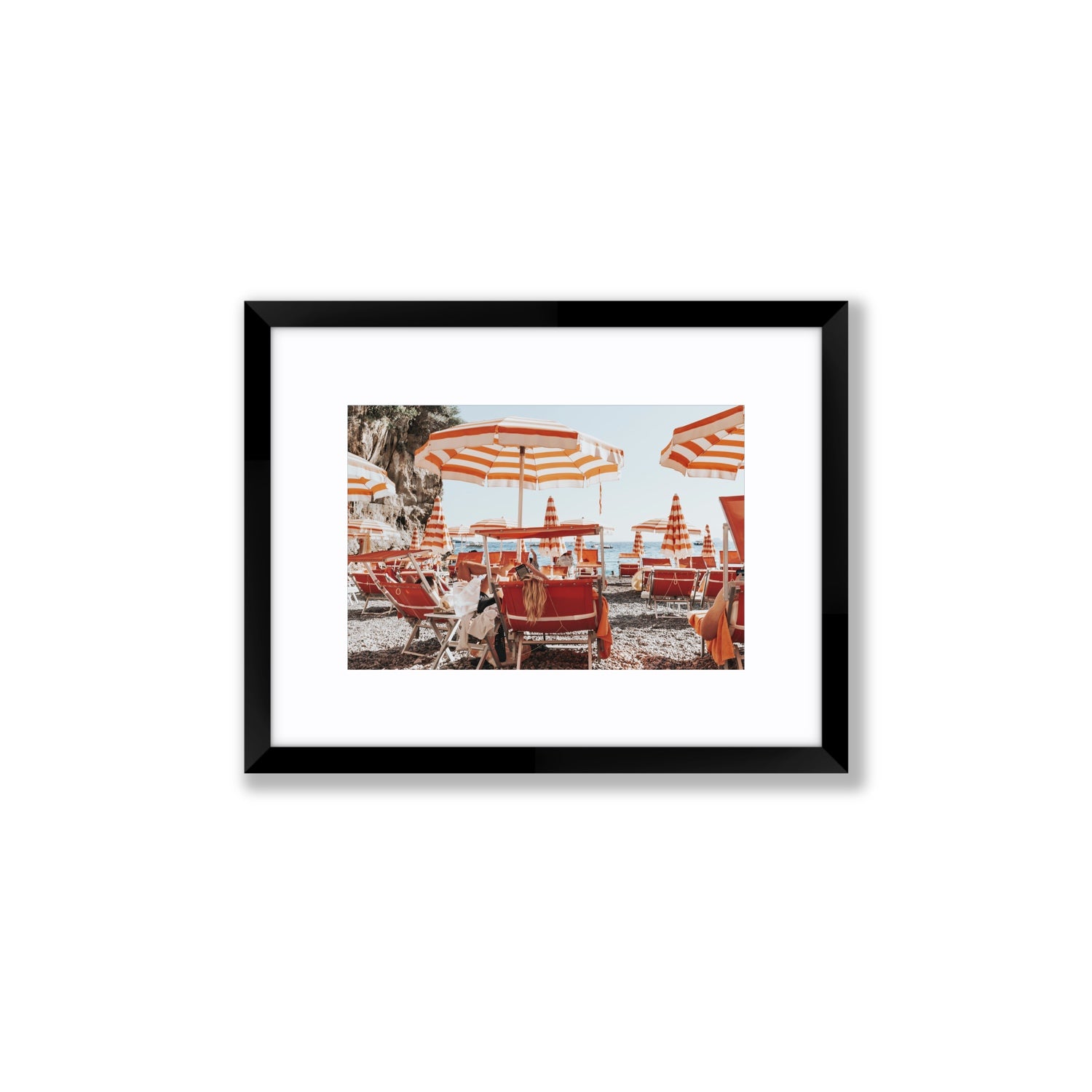 Digital Dreamer fine art print, Positano, Italy, Small, Black Frame · Matboard, Fine Art Print