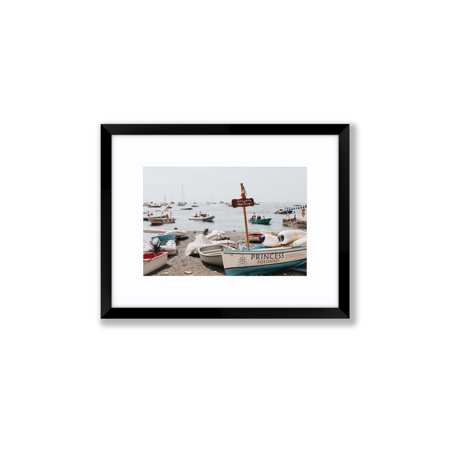 Princess Positano fine art print, Positano, Italy, Small, Black Frame · Matboard, Fine Art Print