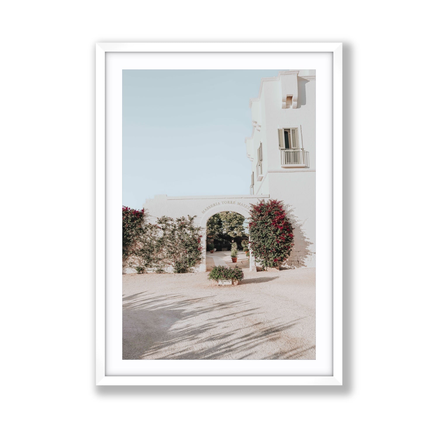 Villa Retreat fine art print, Puglia, Italy, Giant, White Frame · Matboard, Fine Art Print