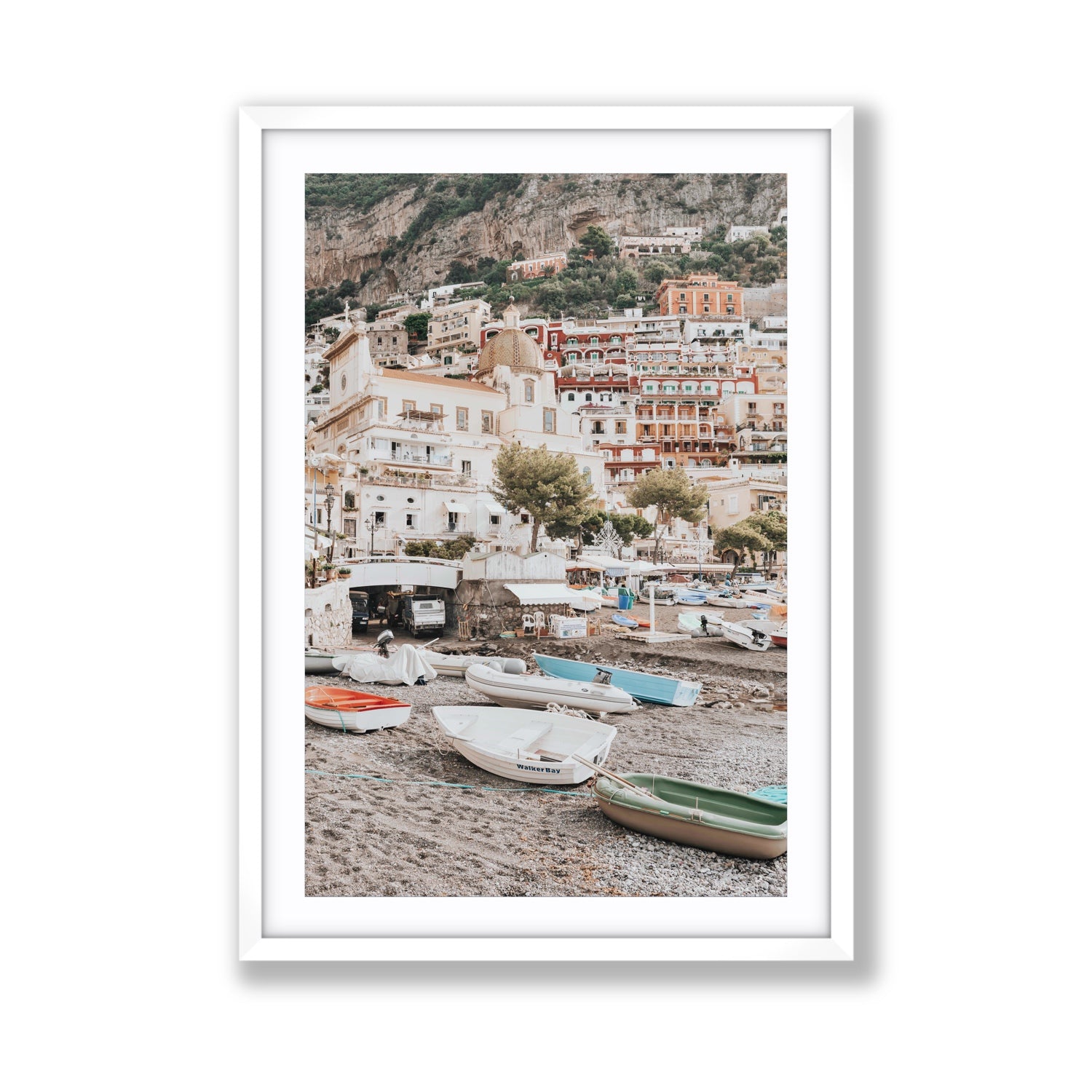A Memory To Treasure fine art print, Positano, Italy, Giant, White Frame · Matboard, Fine Art Print