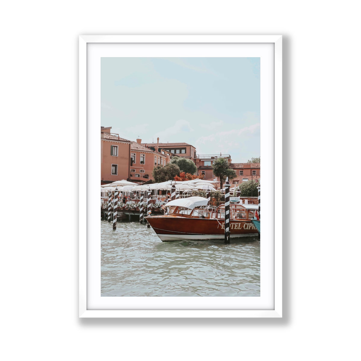 Queen Of The Adriatic Venice Italian wall art Giant fine art print in white frame with matboard