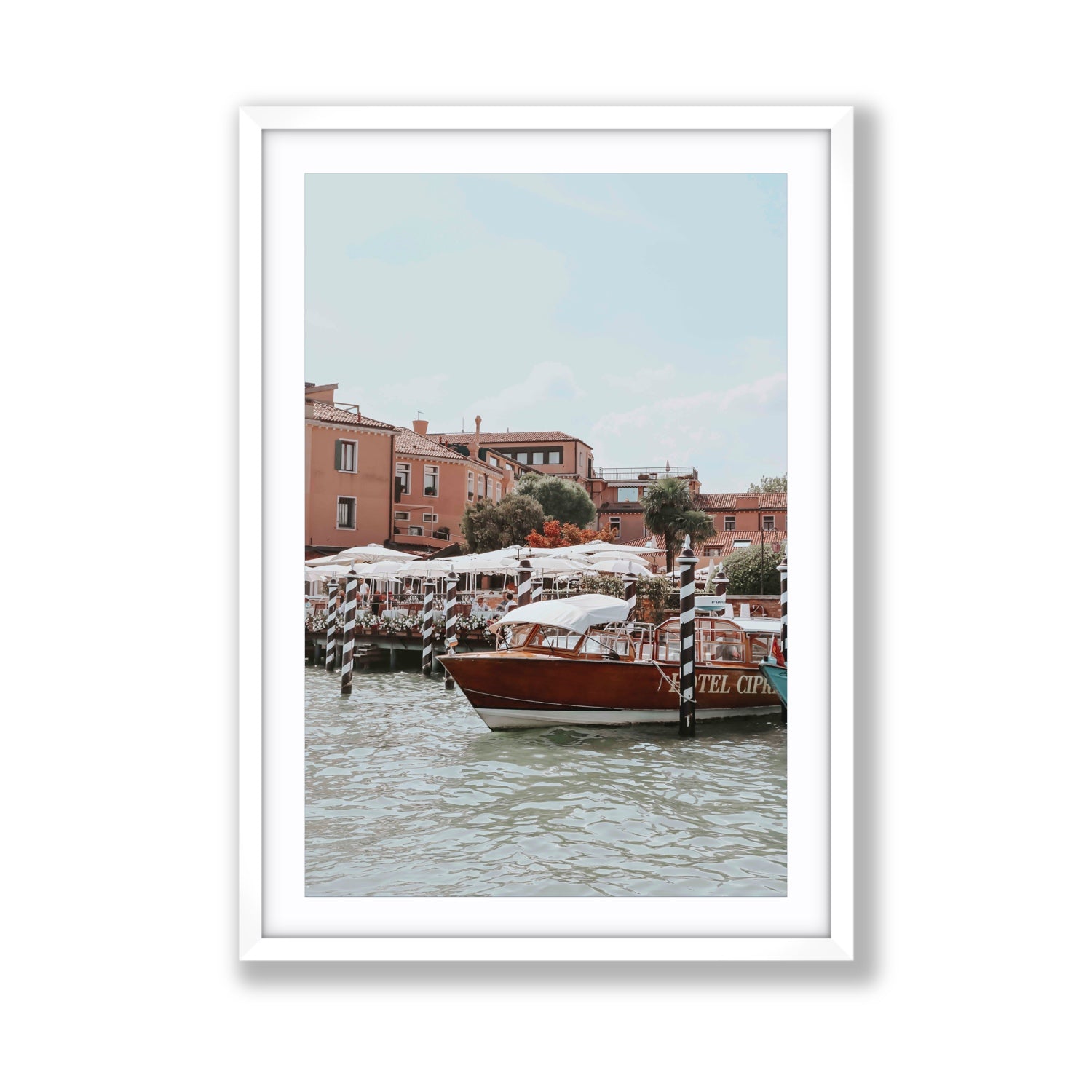Queen Of The Adriatic Venice Italian wall art Giant fine art print in white frame with matboard