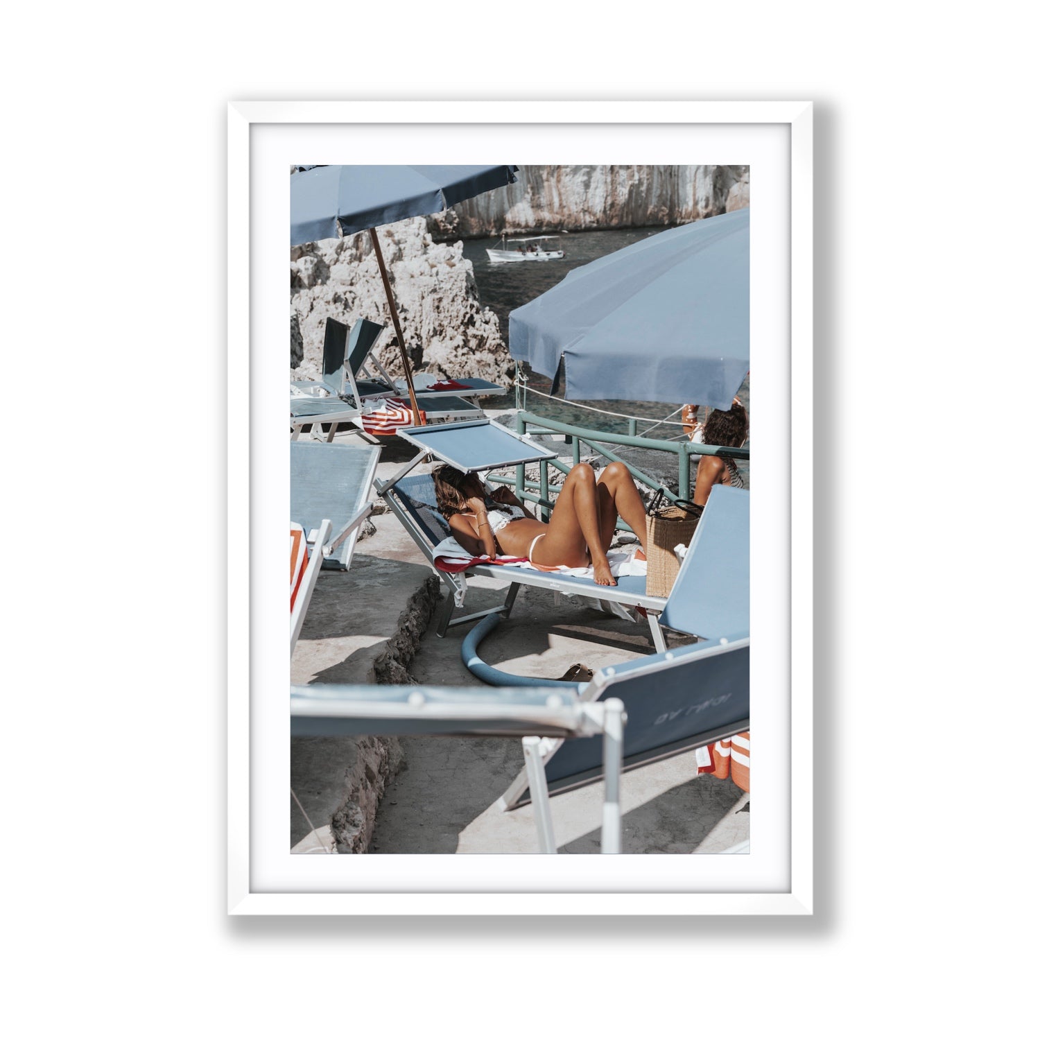 Beach Babe fine art print, Capri, Italy, Giant, White Frame · Matboard, Fine Art Print