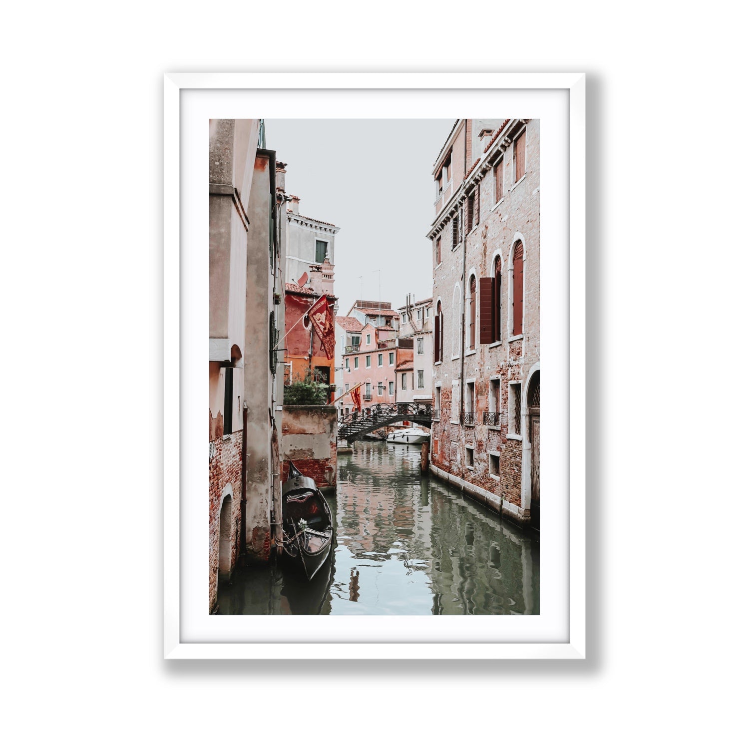 Laguna Veneta Venice Italian wall art Giant fine art print in white frame with matboard