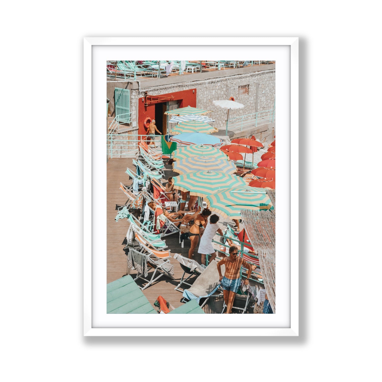 Colourful Canopy fine art print, Capri, Italy, Giant, White Frame · Matboard, Fine Art Print