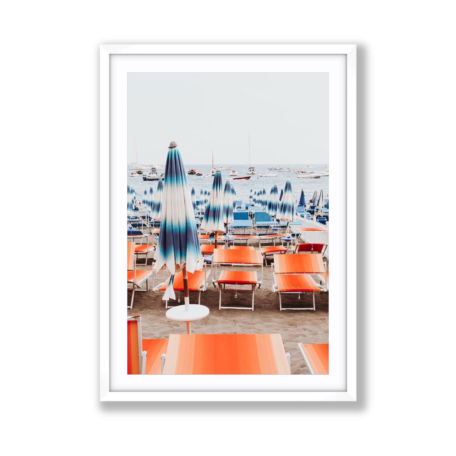 Orange Crush fine art print, Positano, Italy, Giant, White Frame · Matboard, Fine Art Print