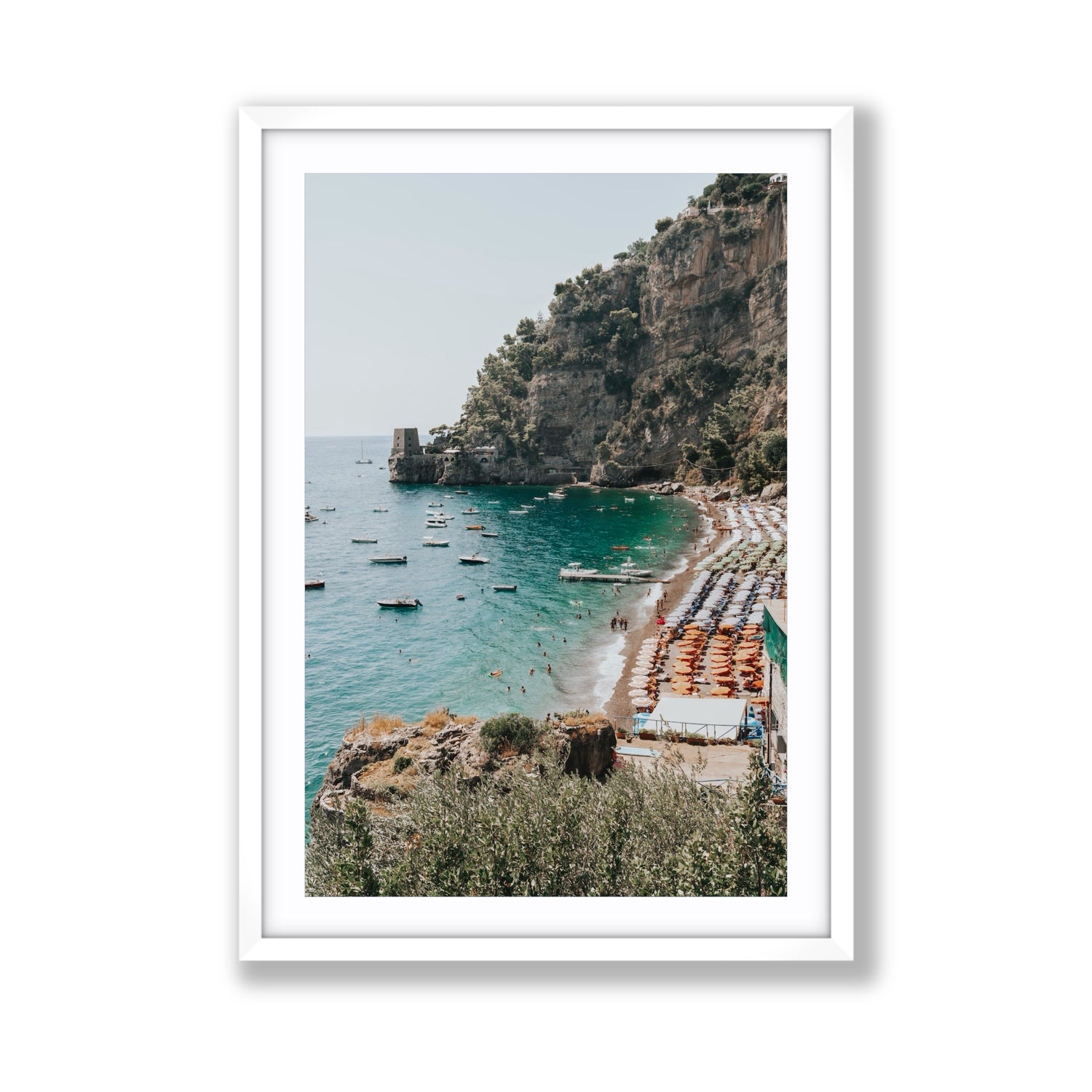 Baia dei Sogni fine art print, Positano, Italy, Giant, White Frame · Matboard, Fine Art Print