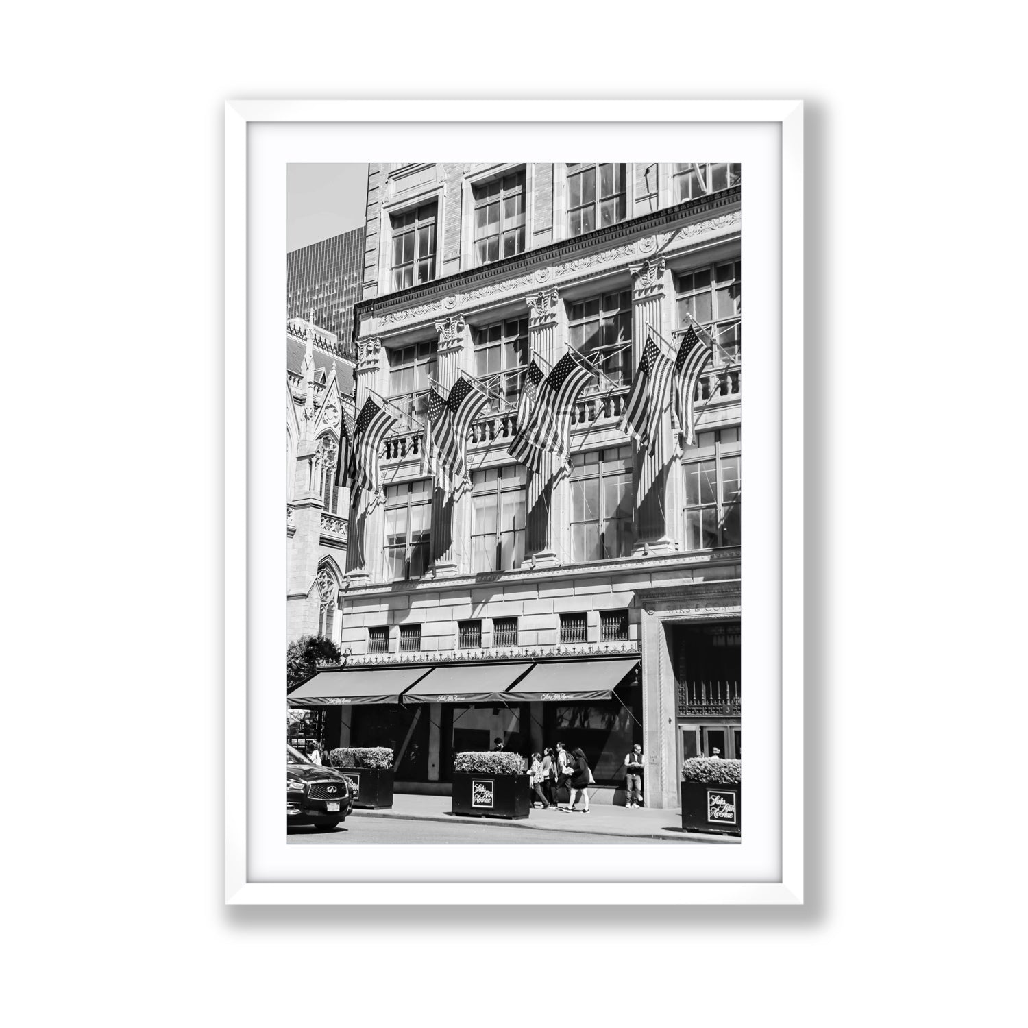 Luxury On Fifth fine art print, New York, United States, Giant, White Frame · Matboard, Fine Art Print