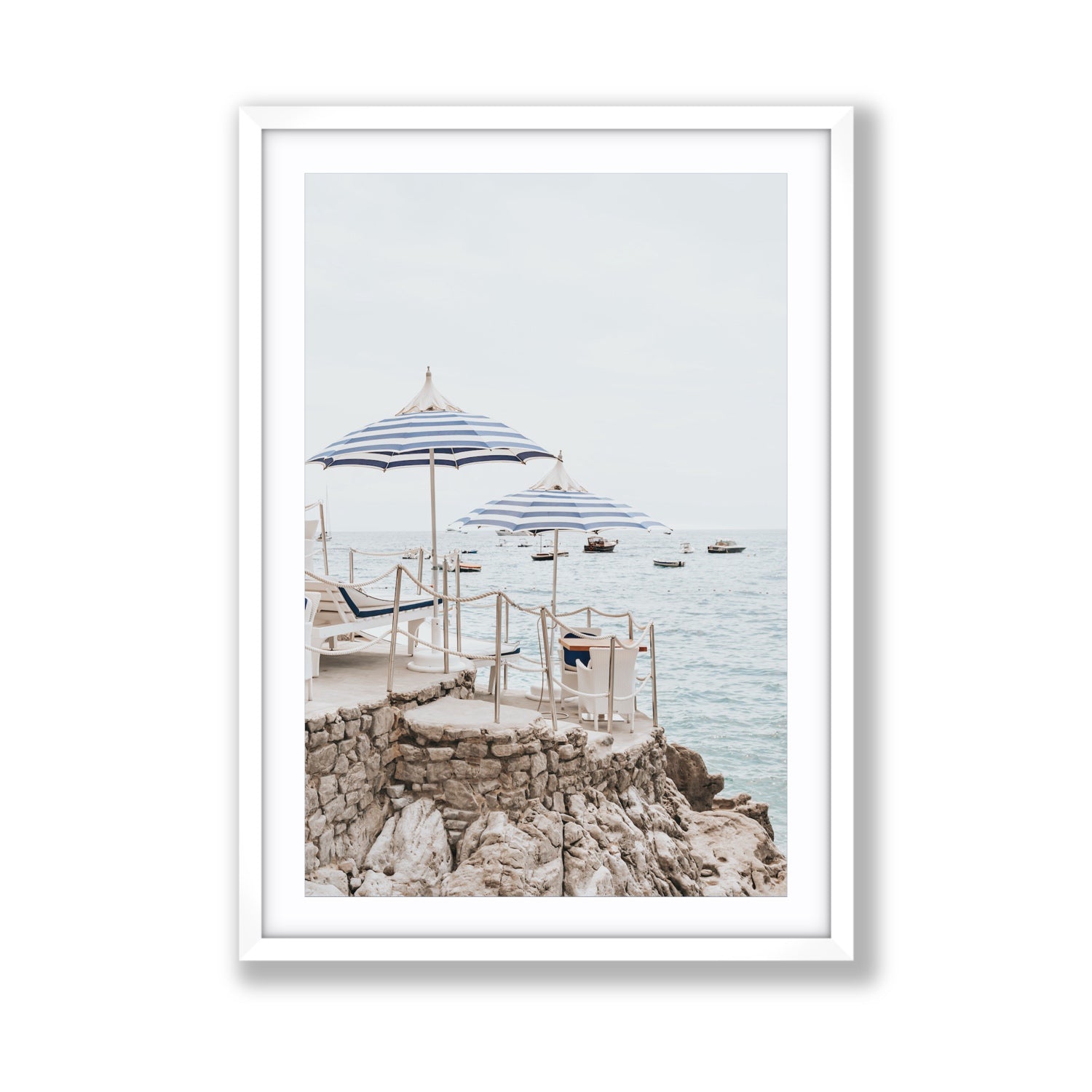La Scogliera fine art print, Positano, Italy, Giant, White Frame · Matboard, Fine Art Print