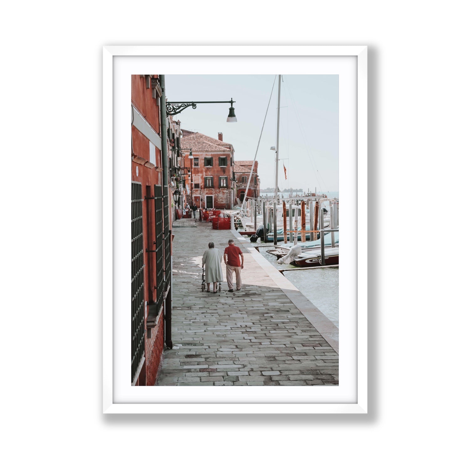 OG Casanova Venice Italian wall art Giant fine art print in white frame with matboard