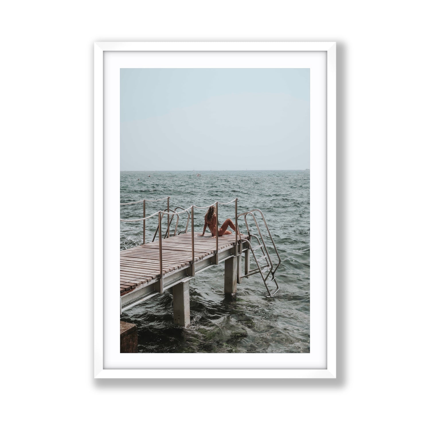 The Dock's Whisper fine art print, Tuscany, Italy, Giant, White Frame · Matboard, Fine Art Print