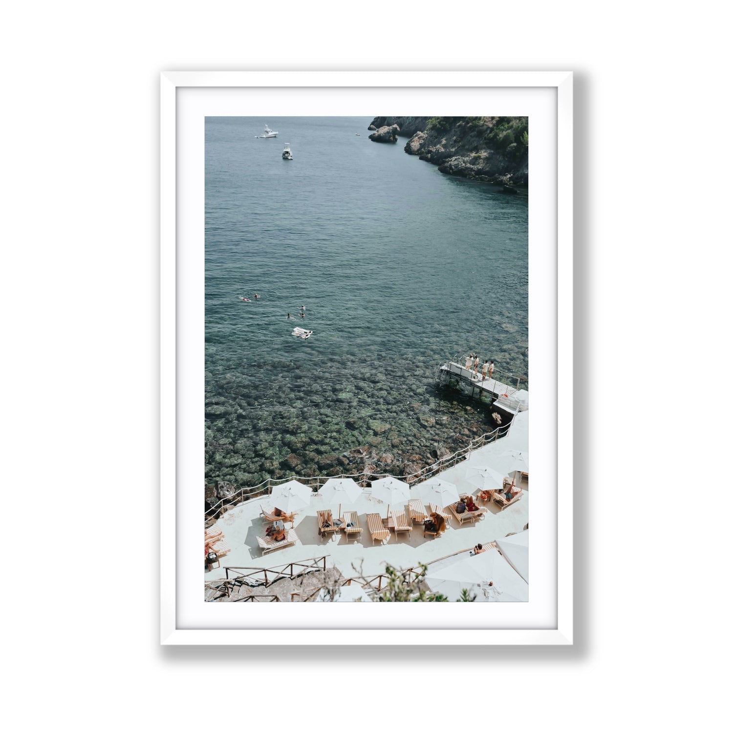 Until The Sun Goes Down Tuscany Italian decor wall art Giant fine art print in white frame with matboard