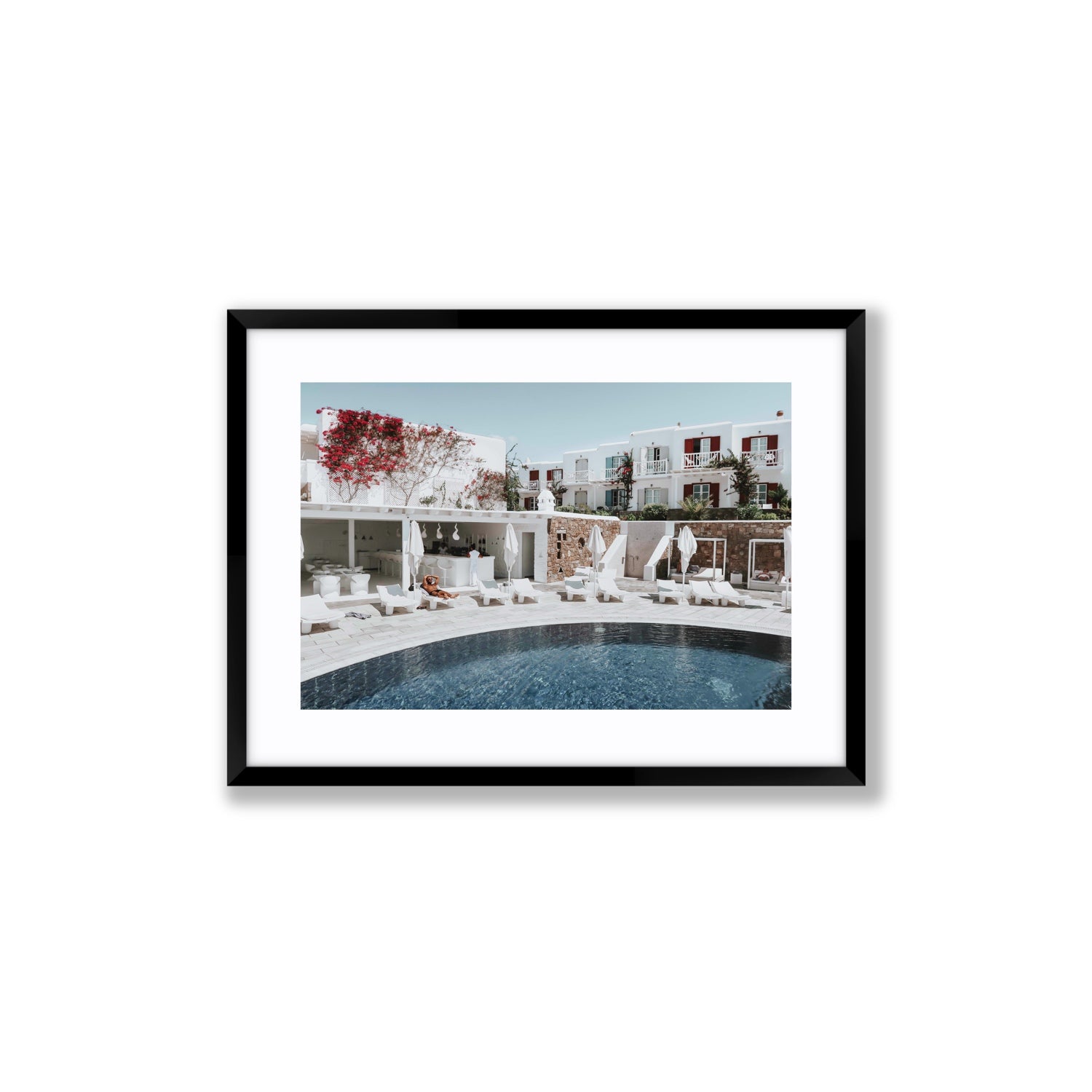 Got The First Lounge fine art print, Mykonos, Greece, Medium, Black Frame · Matboard, Fine Art Print