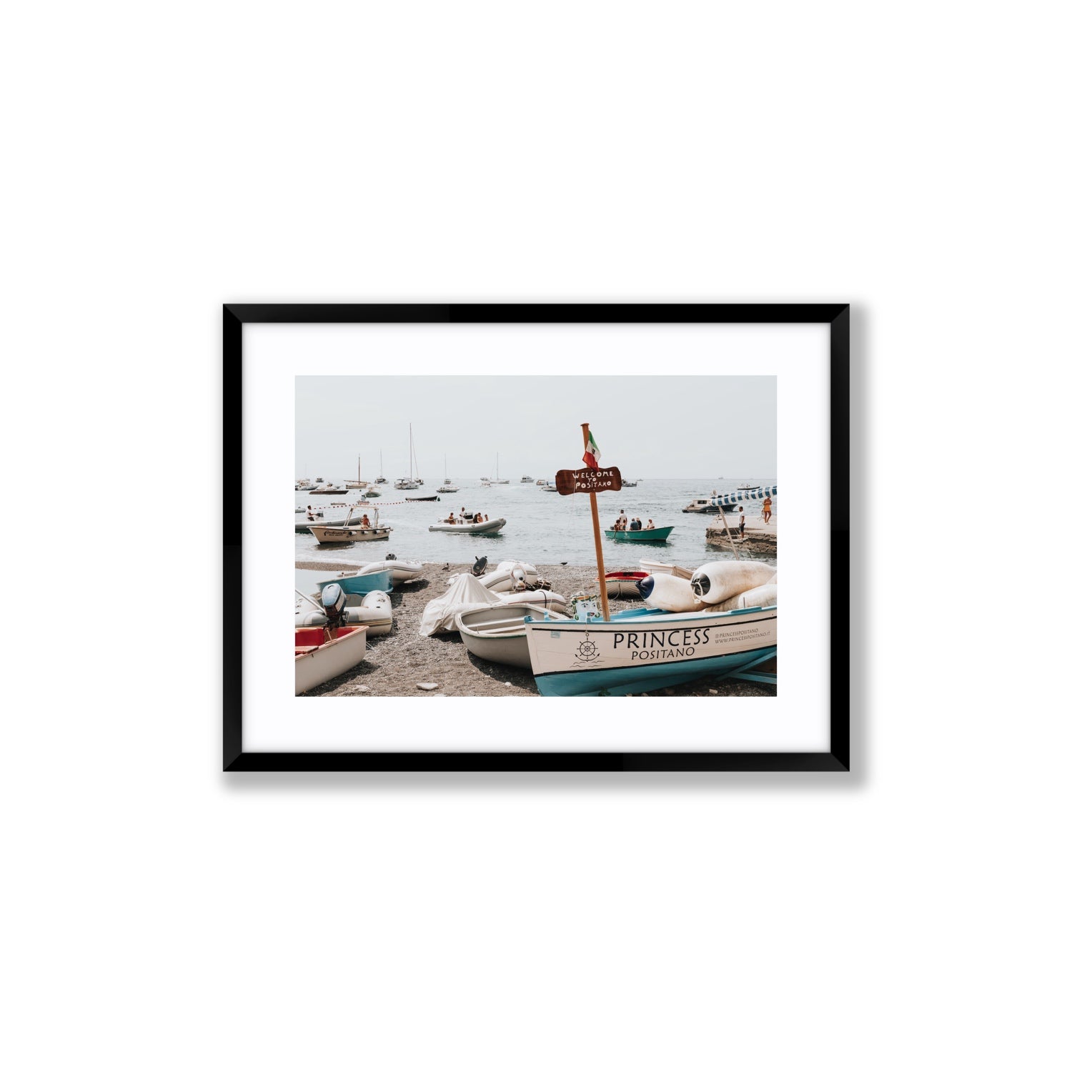 Princess Positano fine art print, Positano, Italy, Medium, Black Frame · Matboard, Fine Art Print