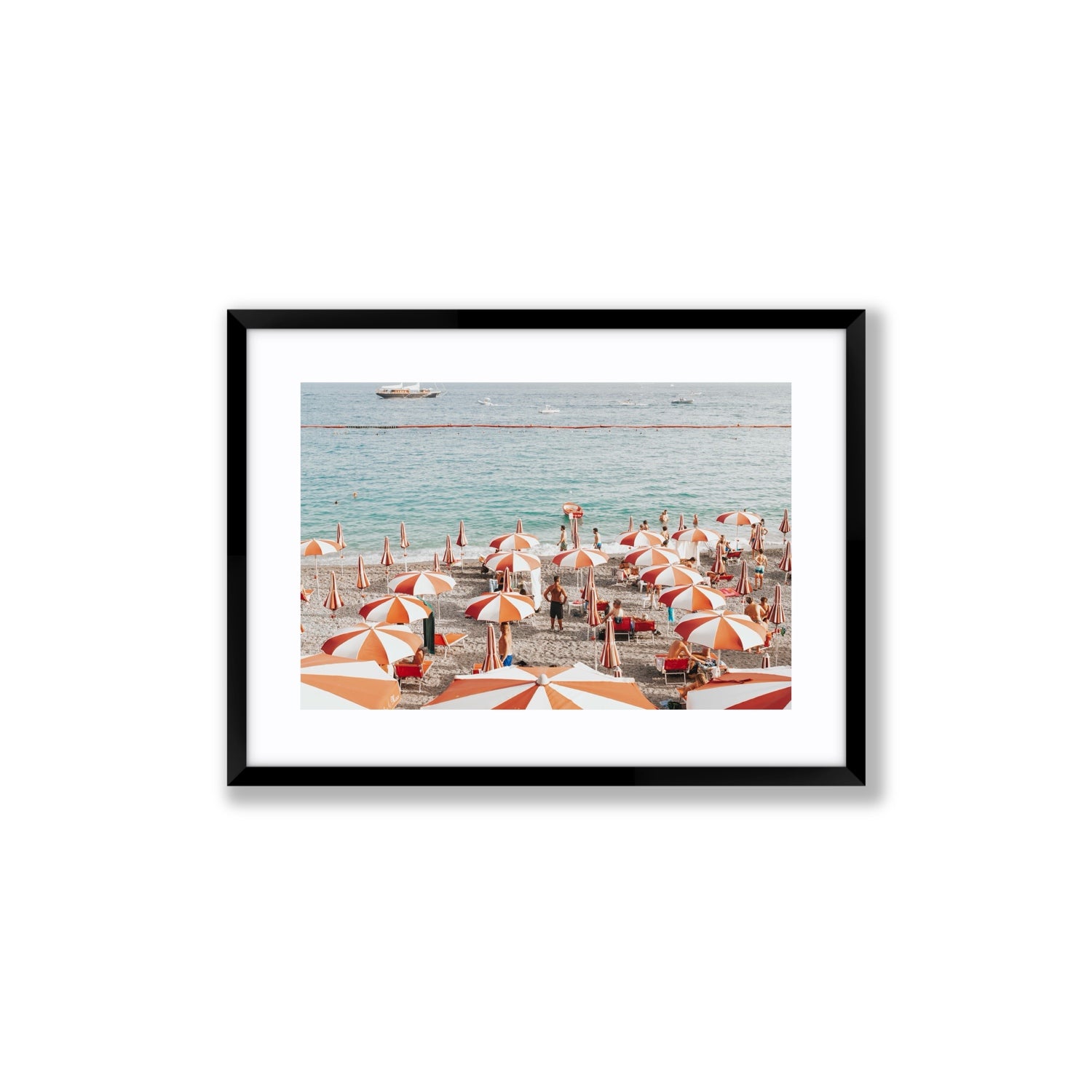 That's Amore Amalfi Mediterranean wall art Medium fine art print in black frame with matboard