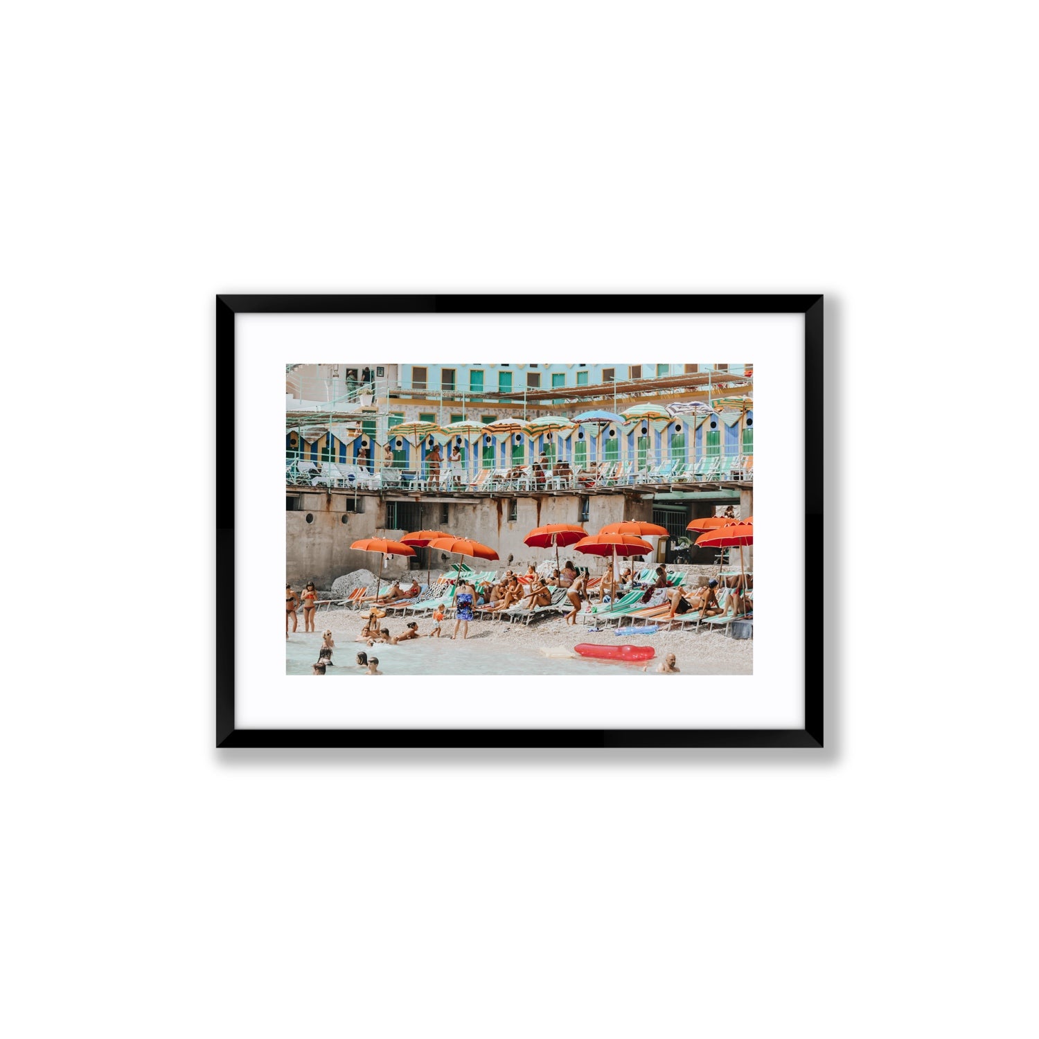 Umbrella Fiesta fine art print, Capri, Italy, Medium, Black Frame · Matboard, Fine Art Print