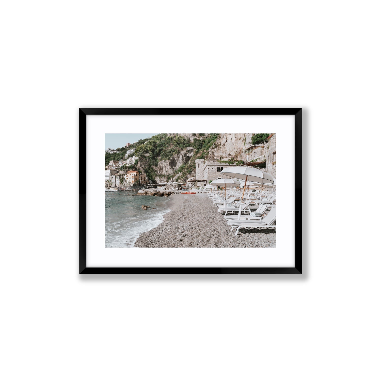 Borgo Santandrea fine art print, Amalfi, Italy, Medium, Black Frame · Matboard, Fine Art Print