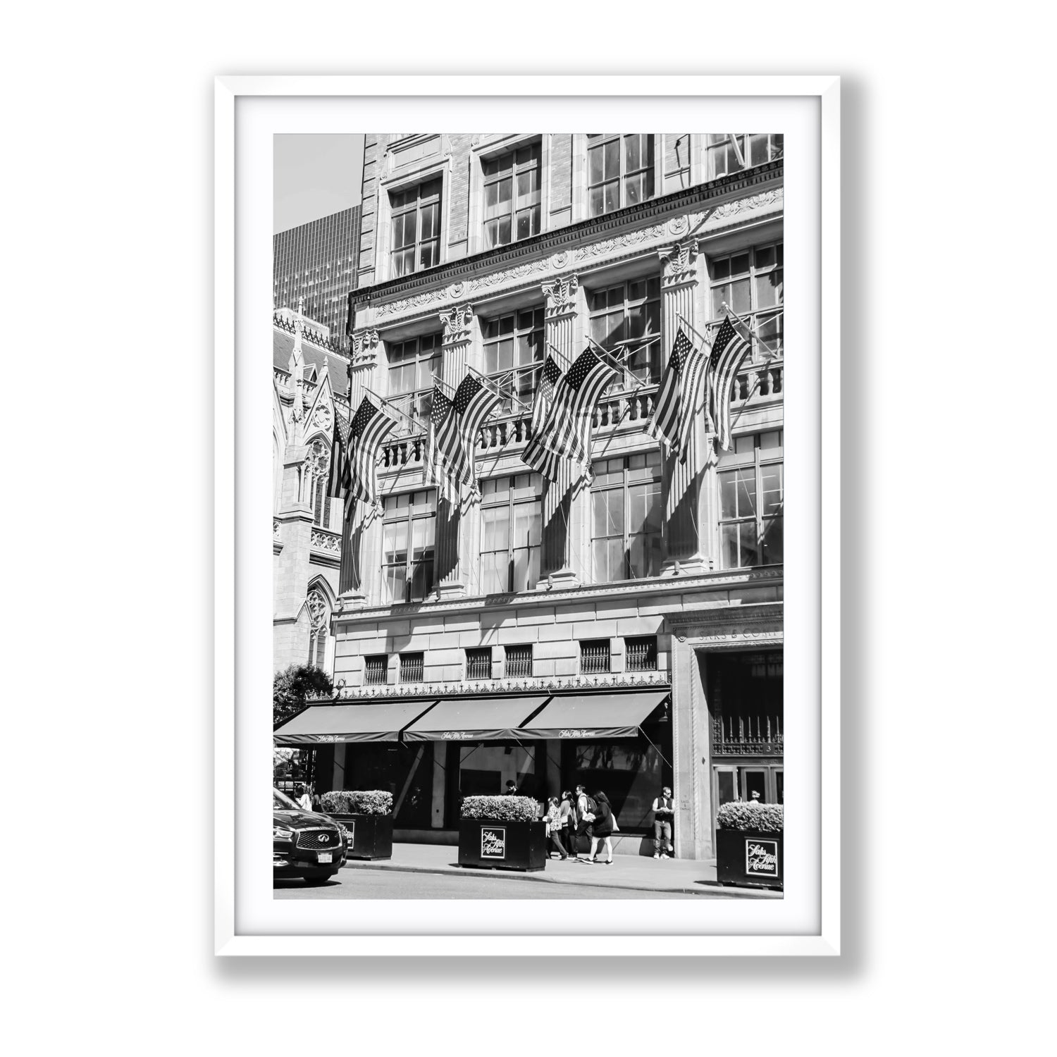 Luxury On Fifth fine art print, New York, United States, Gallery, White Frame · Matboard, Fine Art Print