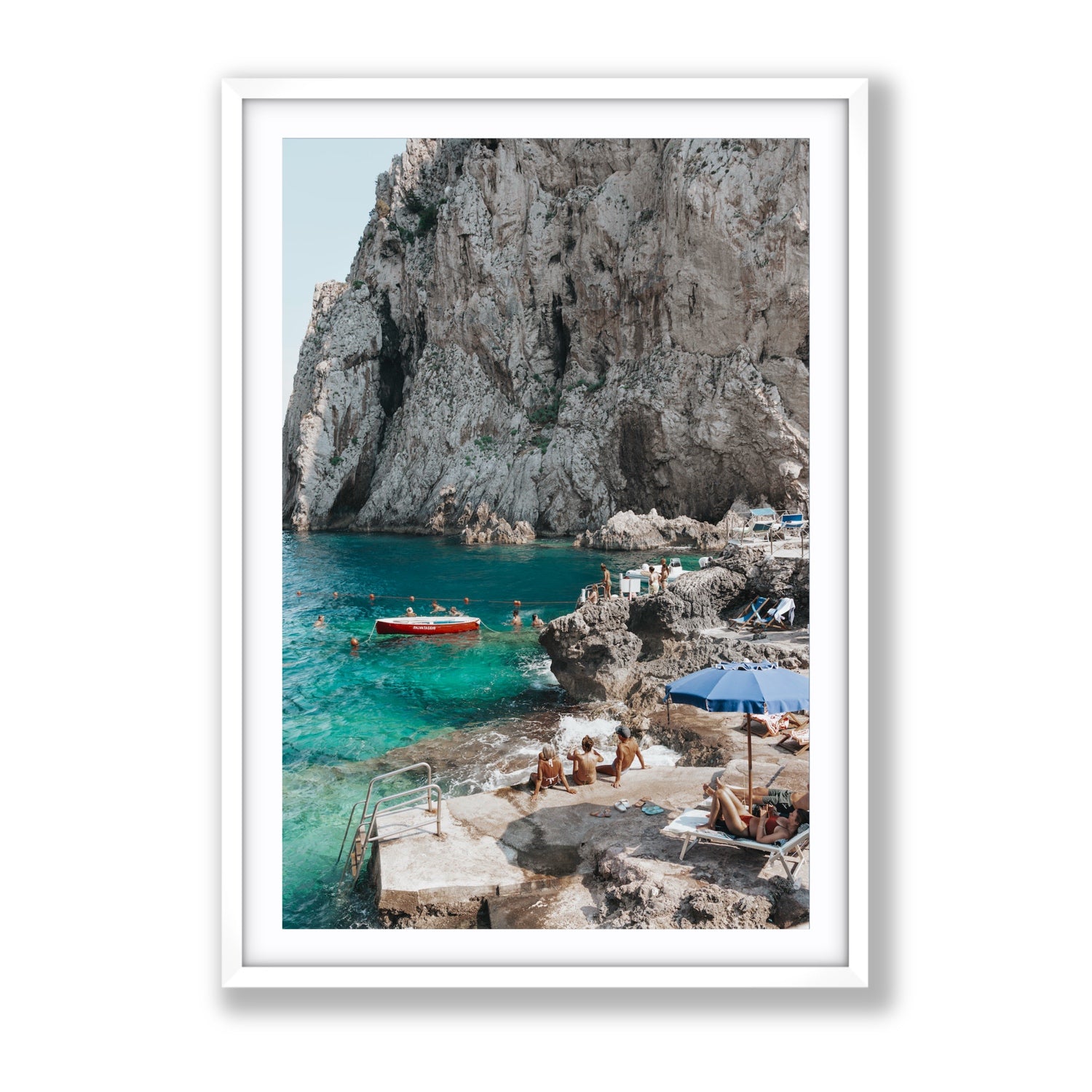 Tranquility fine art print, Capri, Italy, Gallery, White Frame · Matboard, Fine Art Print