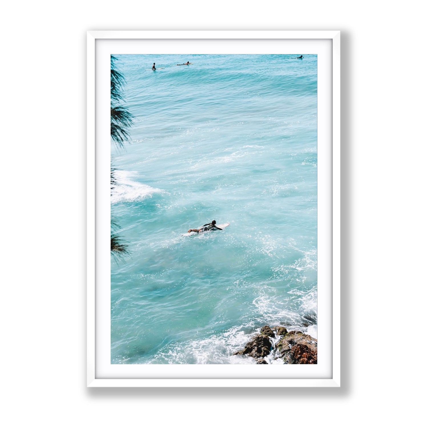 Blue Crush fine art print, Byron Bay, Australia, Gallery, White Frame · Matboard, Fine Art Print