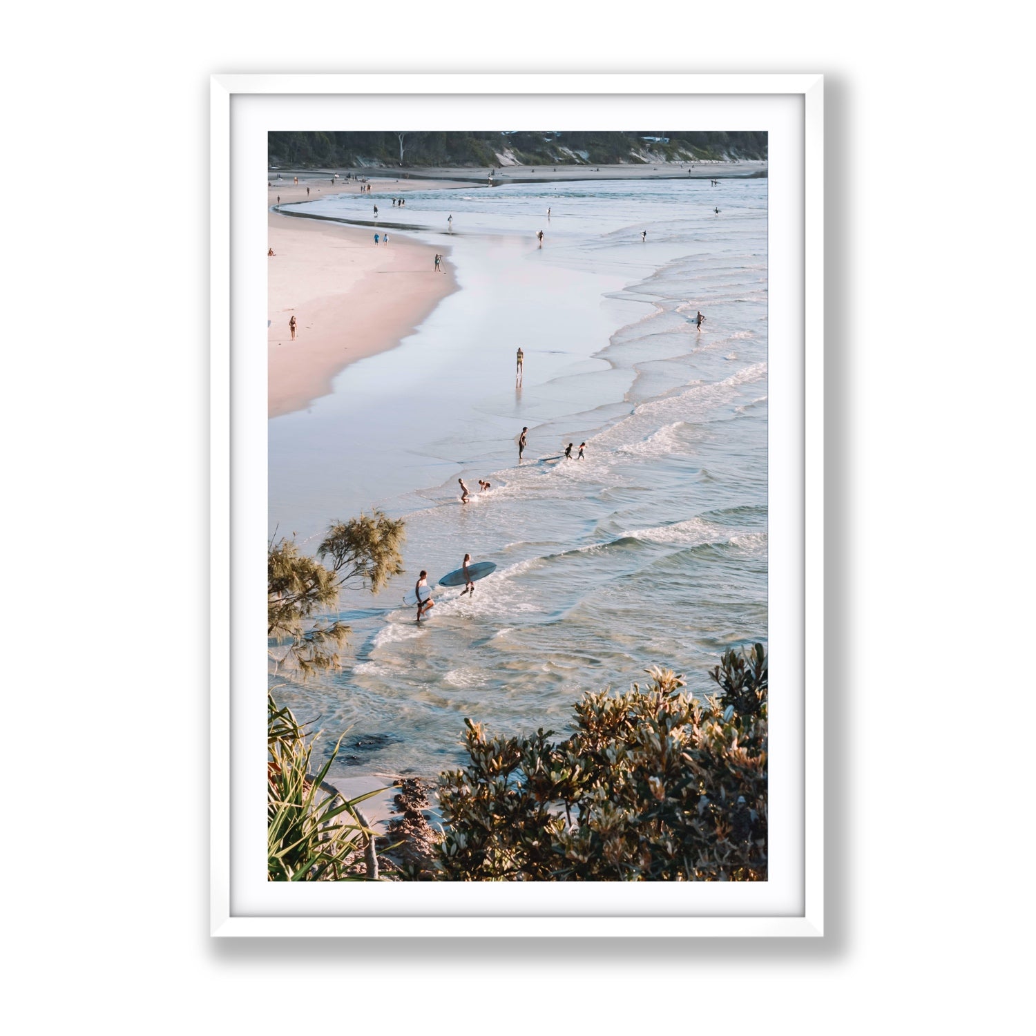 Healing Waters fine art print, Byron Bay, Australia, Gallery, White Frame · Matboard, Fine Art Print