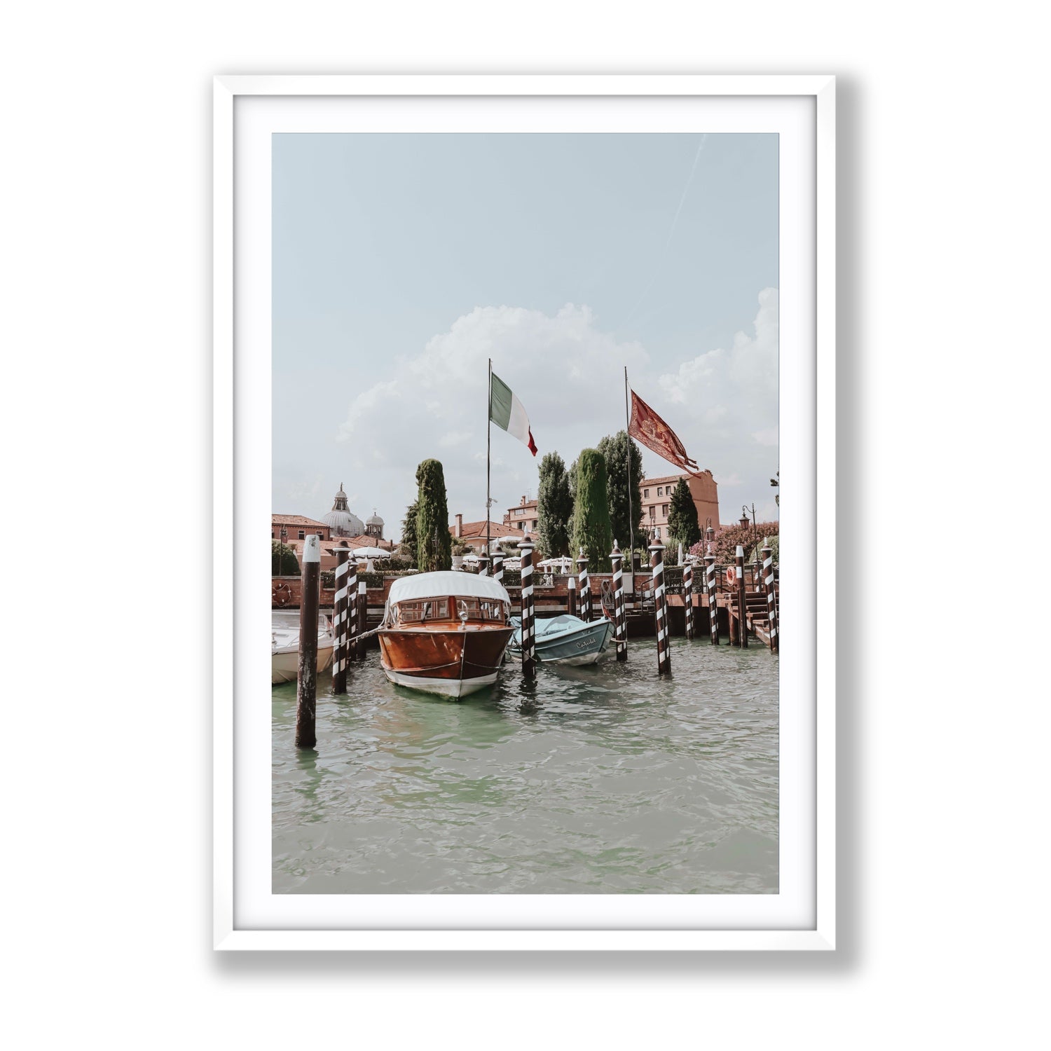Cipriani Venice wall art Gallery fine art print in white frame with matboard