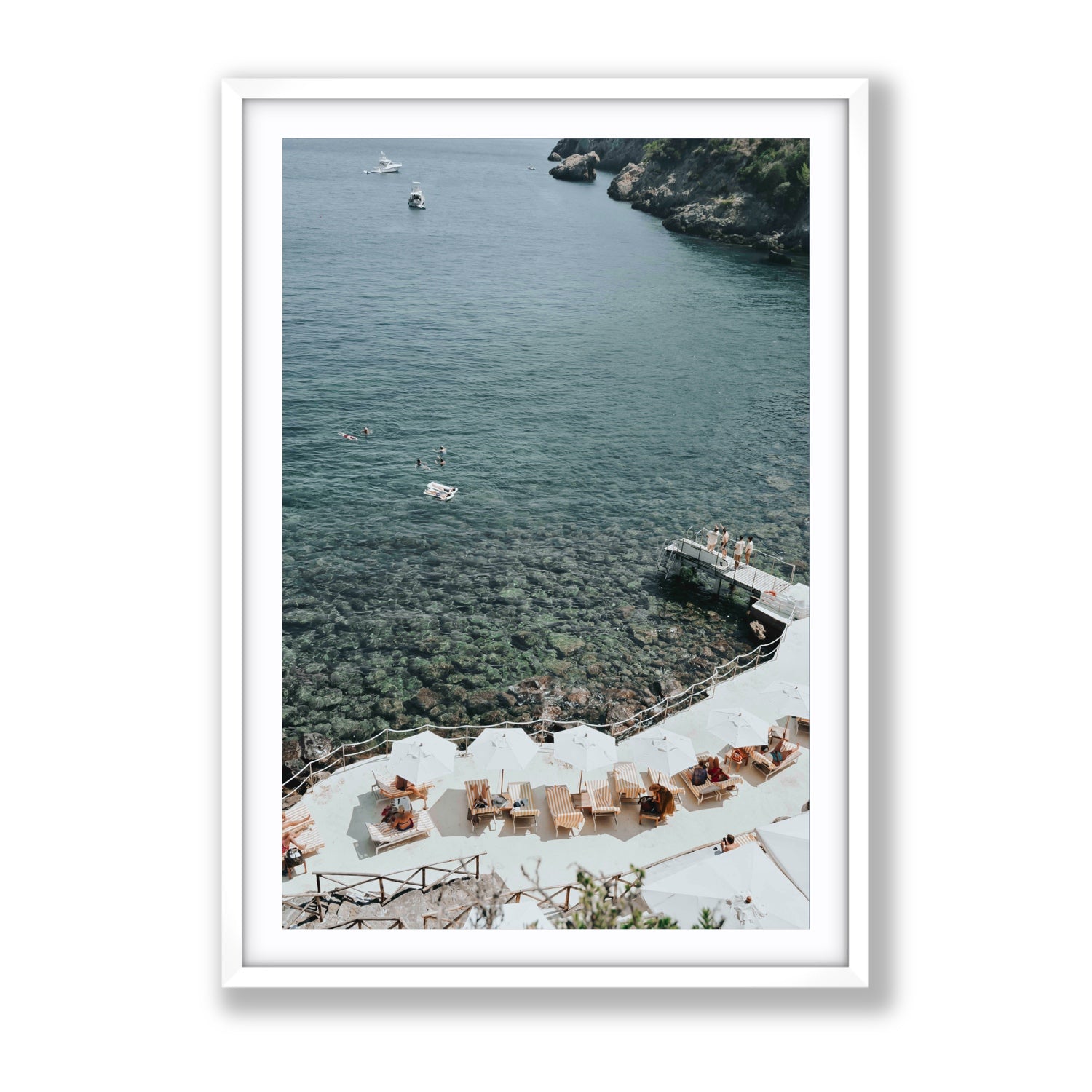 Until The Sun Goes Down Tuscany Italian decor wall art Gallery fine art print in white frame with matboard