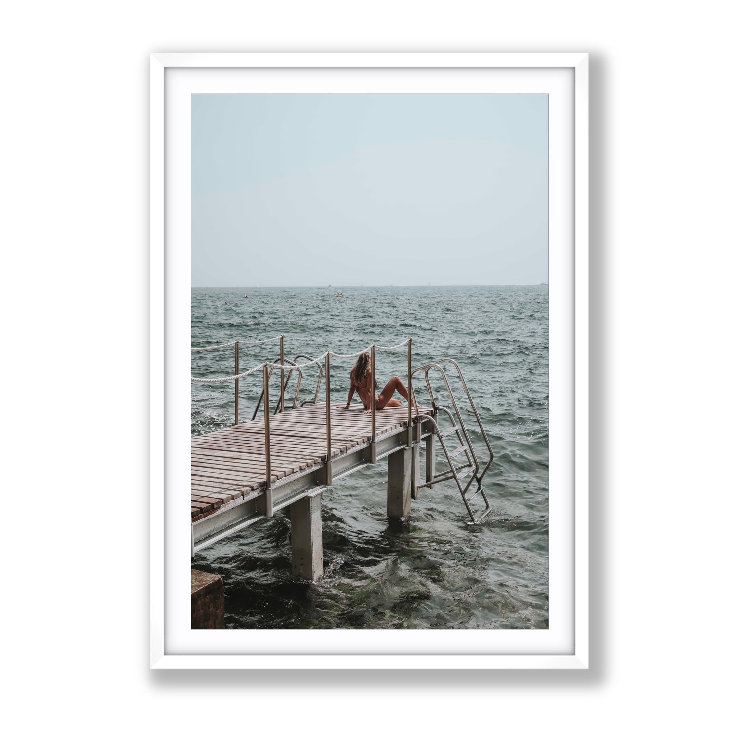 The Dock's Whisper fine art print, Tuscany, Italy, Gallery, White Frame · Matboard, Fine Art Print