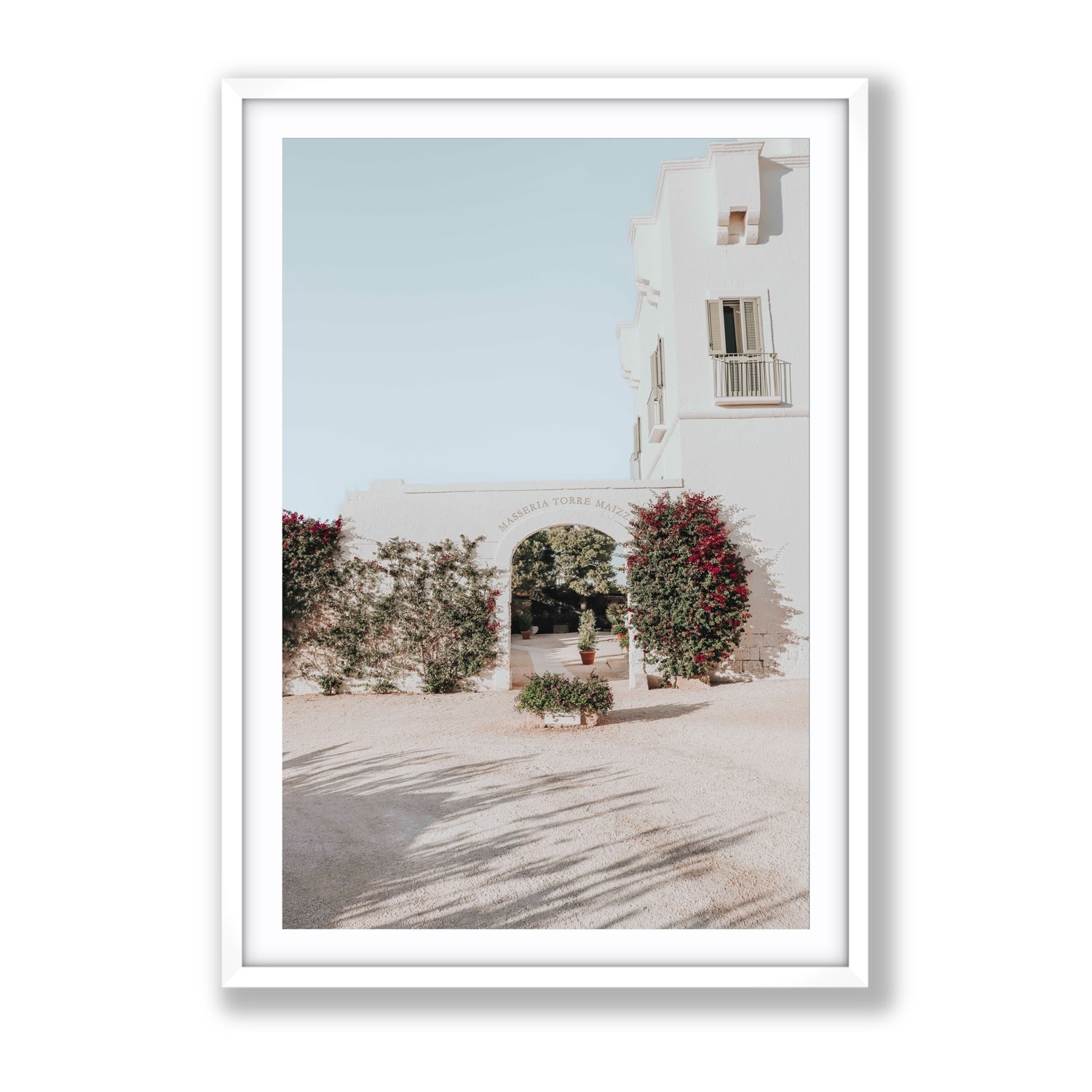Villa Retreat fine art print, Puglia, Italy, Gallery, White Frame · Matboard, Fine Art Print