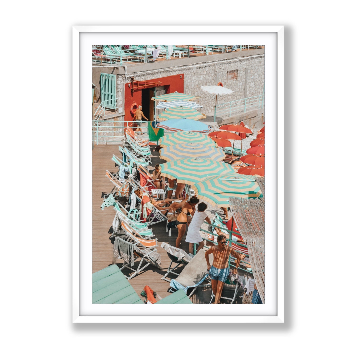 Colourful Canopy fine art print, Capri, Italy, Gallery, White Frame · Matboard, Fine Art Print