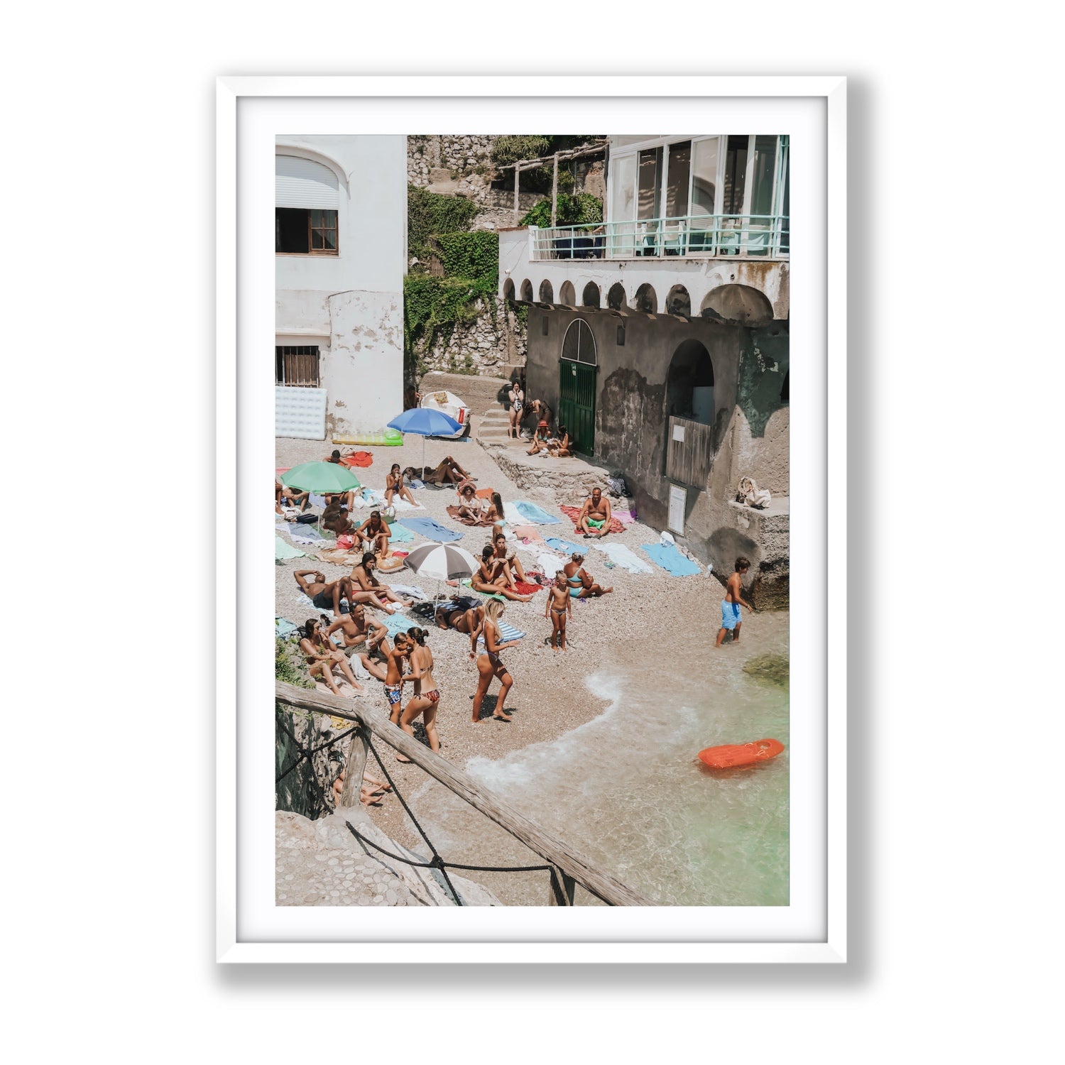 The Sunbathers Oasis fine art print, Capri, Italy, Gallery, White Frame · Matboard, Fine Art Print