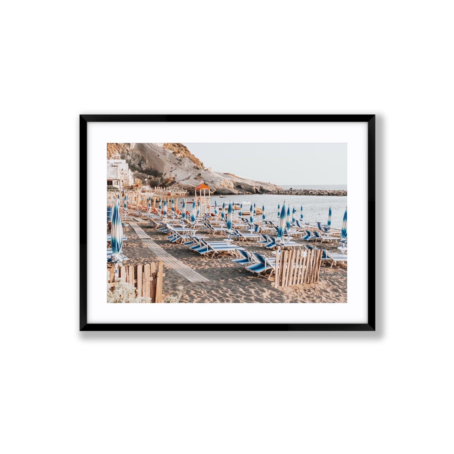 Sandy Daydreams fine art print, Ischia, Italy, Large, Black Frame · Matboard, Fine Art Print