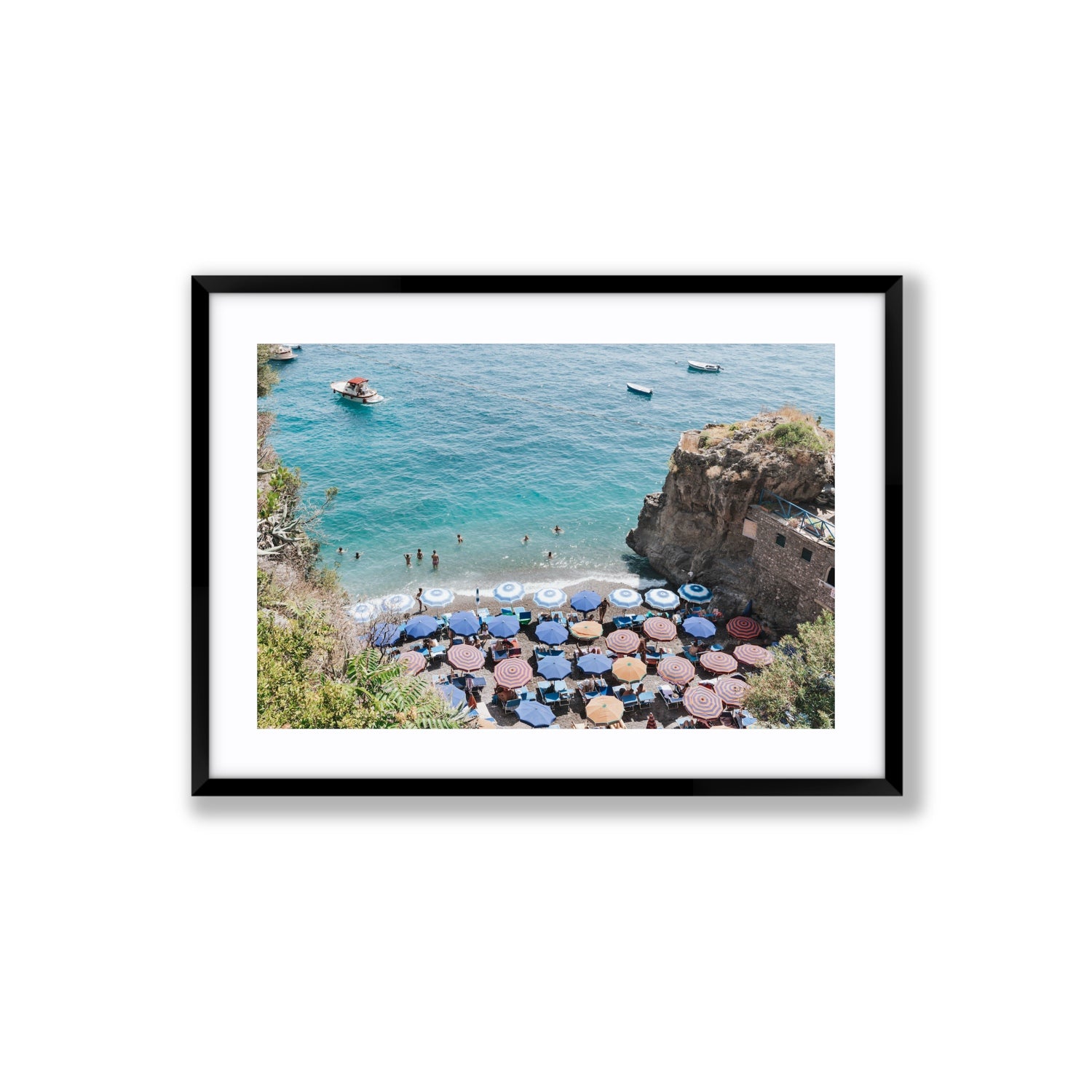 The Cove fine art print, Positano, Italy, Large, Black Frame · Matboard, Fine Art Print