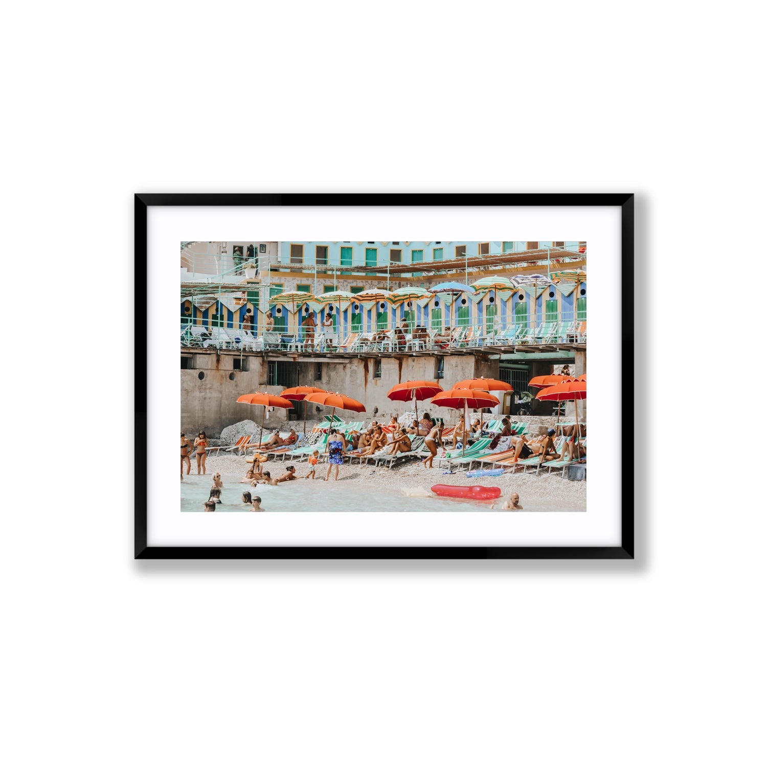 Umbrella Fiesta fine art print, Capri, Italy, Large, Black Frame · Matboard, Fine Art Print