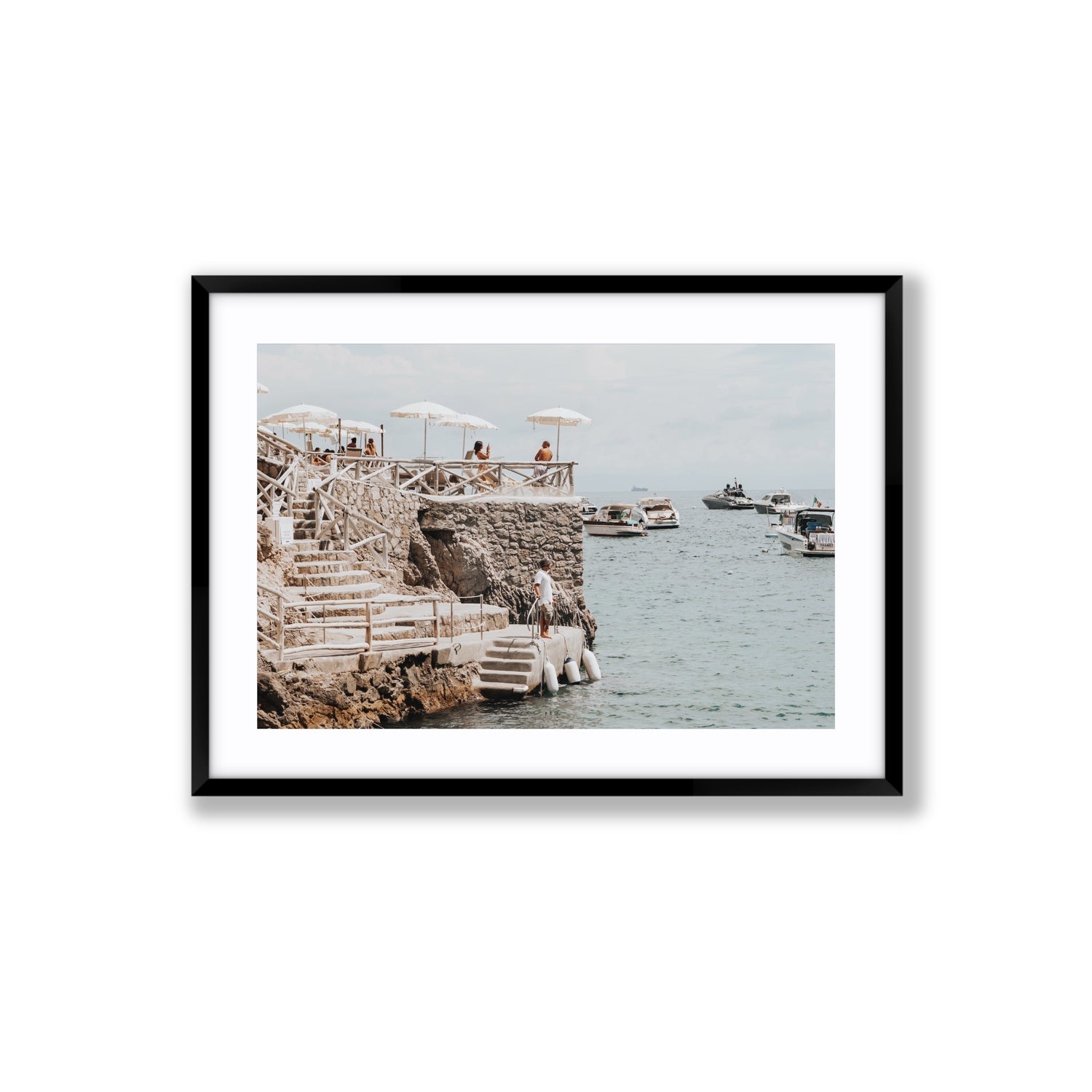 Conca Del Sogno fine art print, Nerano, Italy, Large, Black Frame · Matboard, Fine Art Print