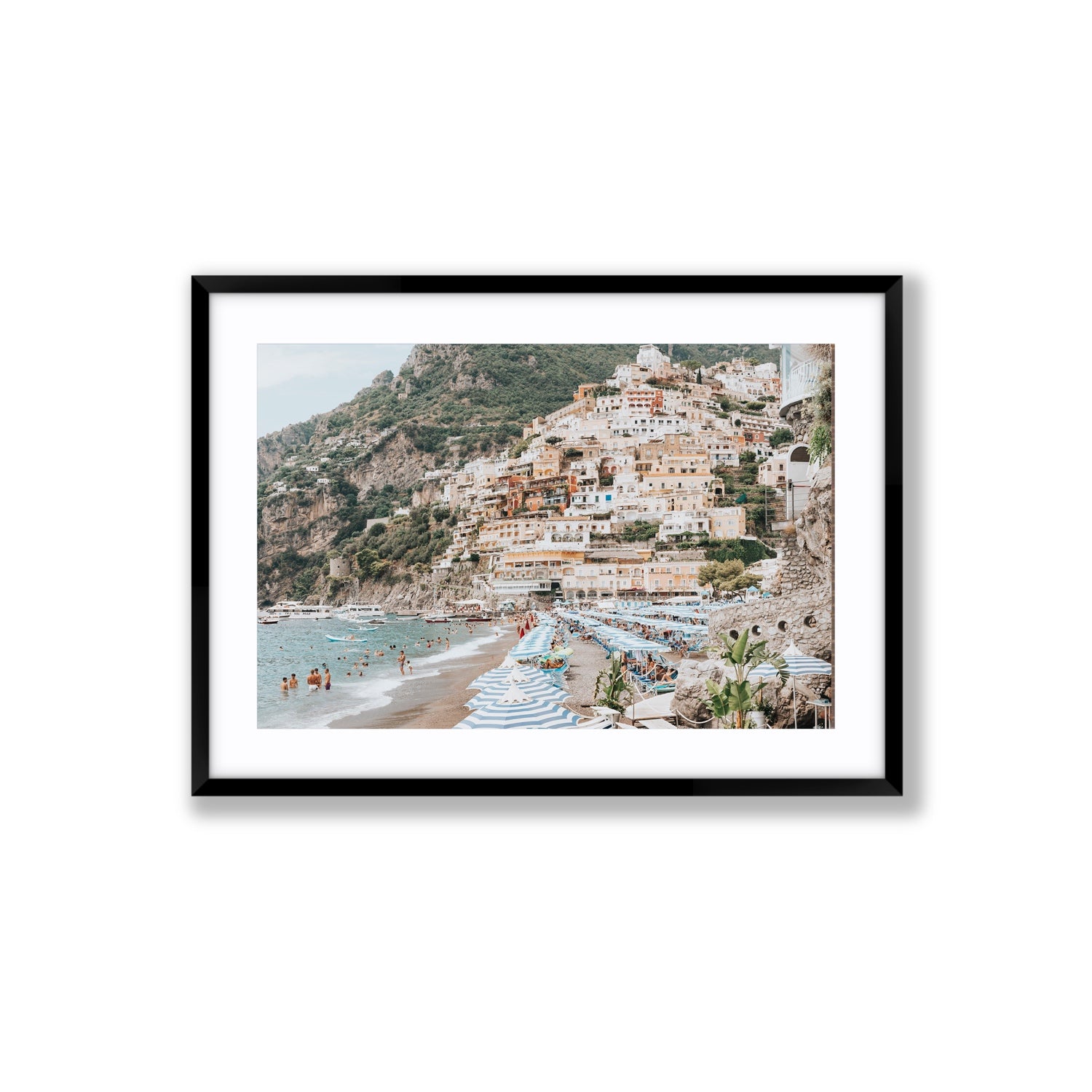 Villagio Sul Mare fine art print, Positano, Italy, Large, Black Frame · Matboard, Fine Art Print