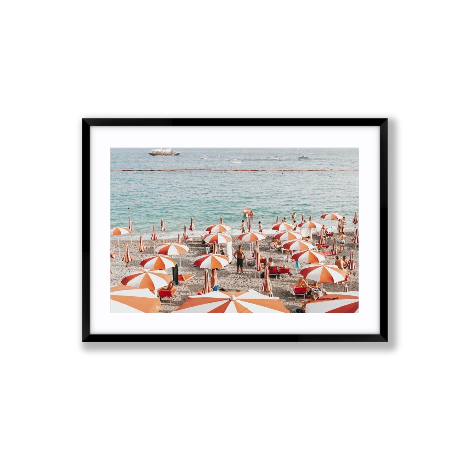 That's Amore Amalfi Mediterranean wall art Large fine art print in black frame with matboard