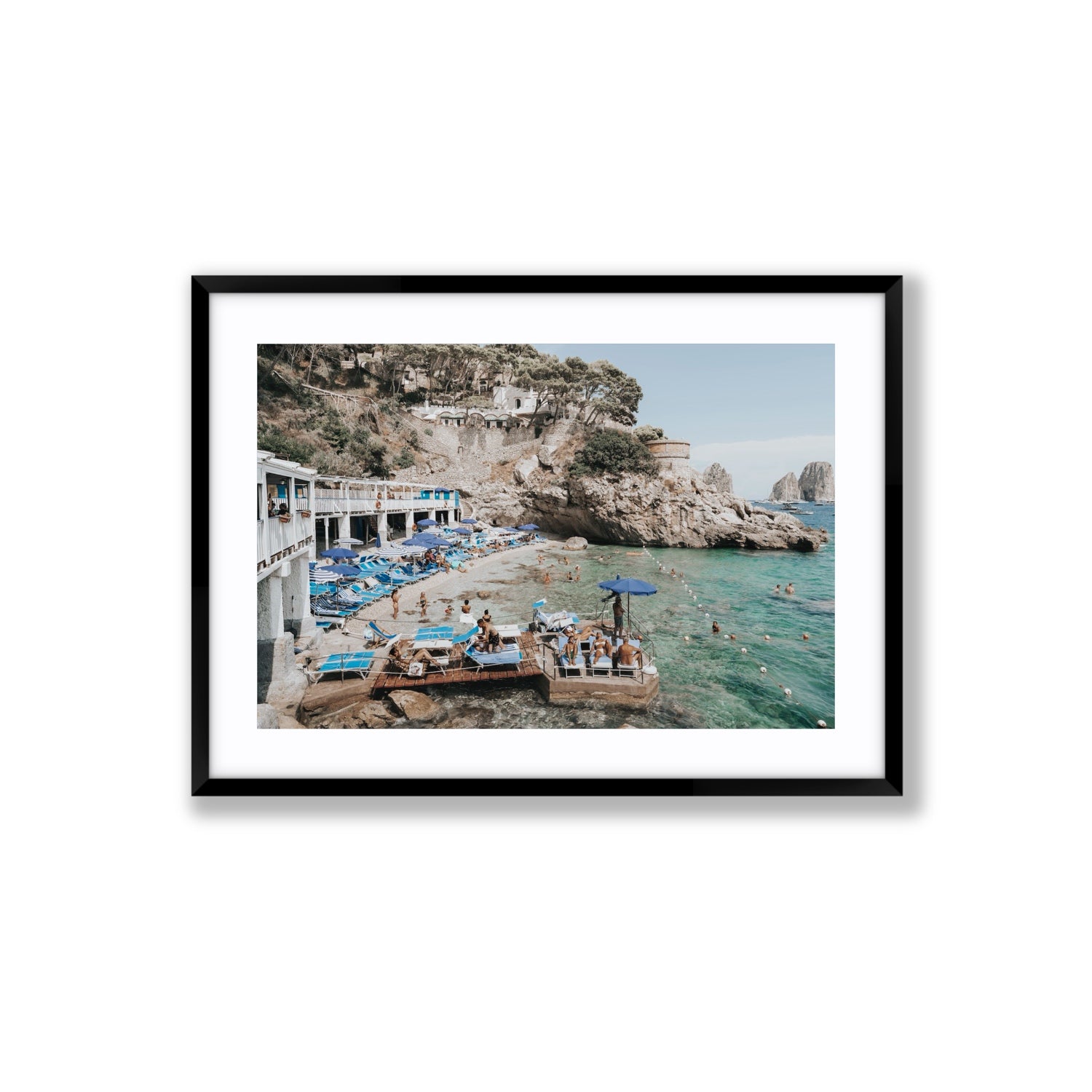 Vita Bella fine art print, Capri, Italy, Large, Black Frame · Matboard, Fine Art Print
