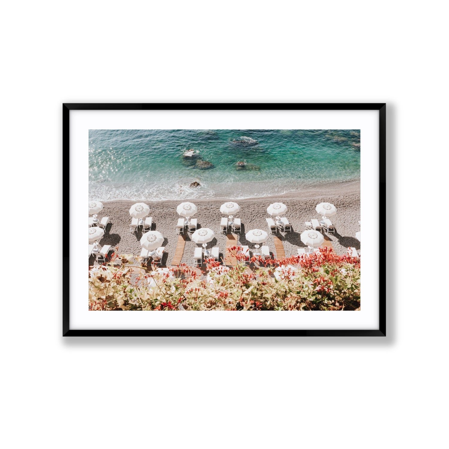 Coastal Charms fine art print, Amalfi, Italy, Extra Large, Black Frame · Matboard, Fine Art Print