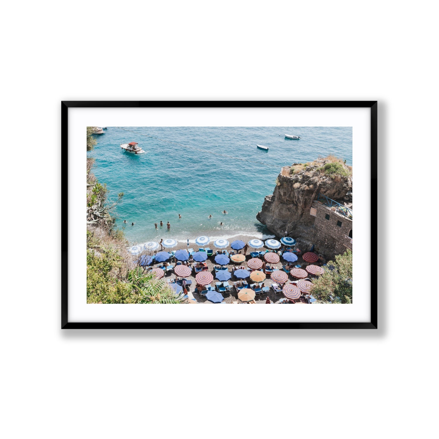 The Cove fine art print, Positano, Italy, Extra Large, Black Frame · Matboard, Fine Art Print