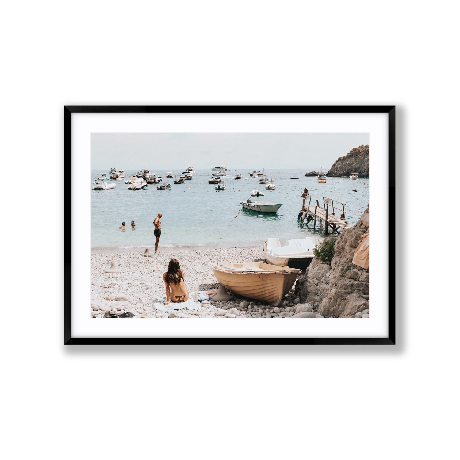 L'Osservatore Nerano wall art Extra Large fine art print in black frame with matboard