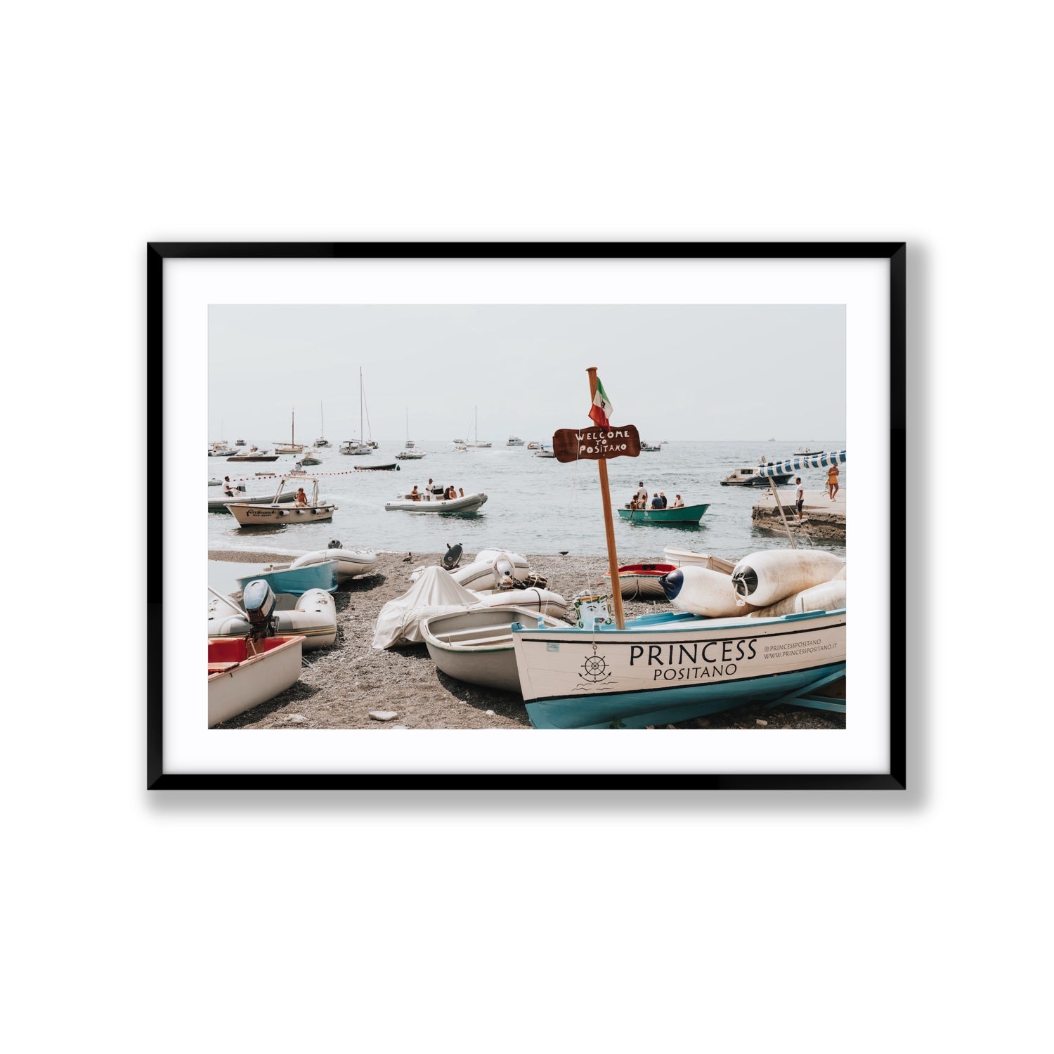 Princess Positano fine art print, Positano, Italy, Extra Large, Black Frame · Matboard, Fine Art Print