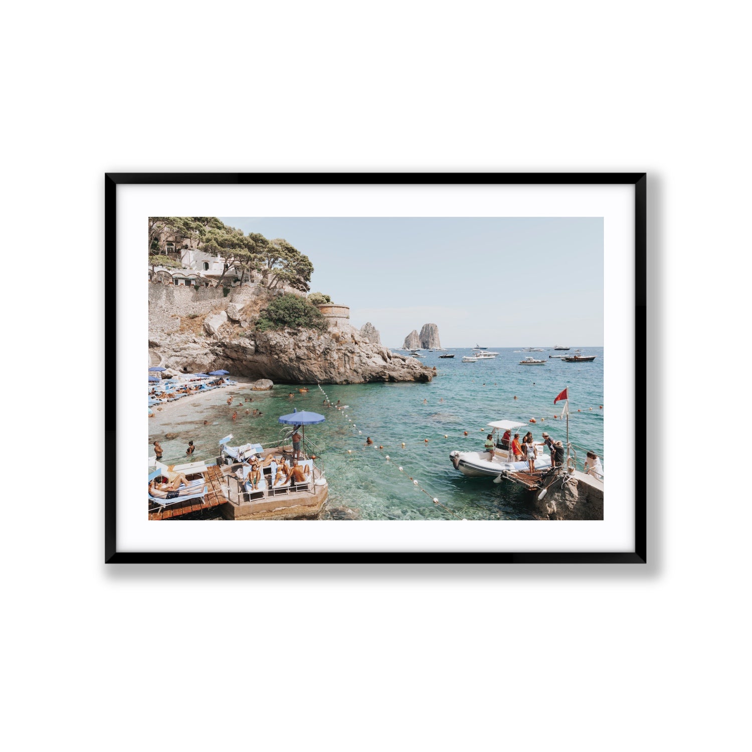 Torre Saracena fine art print, Capri, Italy, Extra Large, Black Frame · Matboard, Fine Art Print