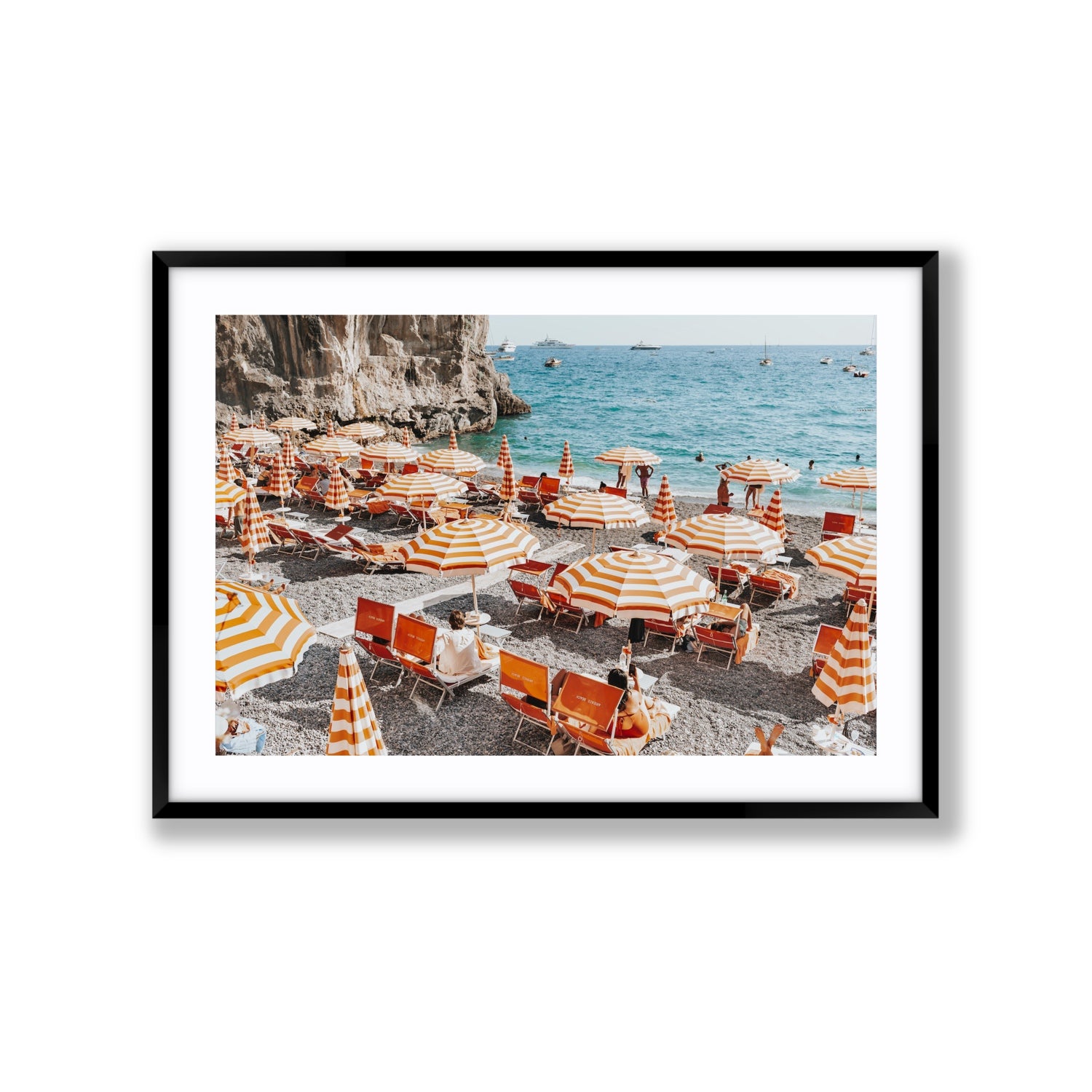 Mango Sorbet fine art print, Positano, Italy, Extra Large, Black Frame · Matboard, Fine Art Print