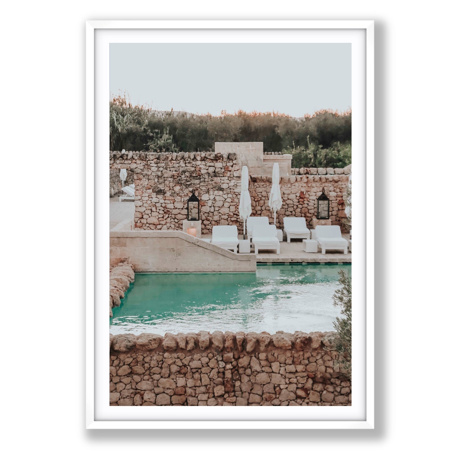 Stone Refuge fine art print, Puglia, Italy, Statement, White Frame · Matboard, Fine Art Print