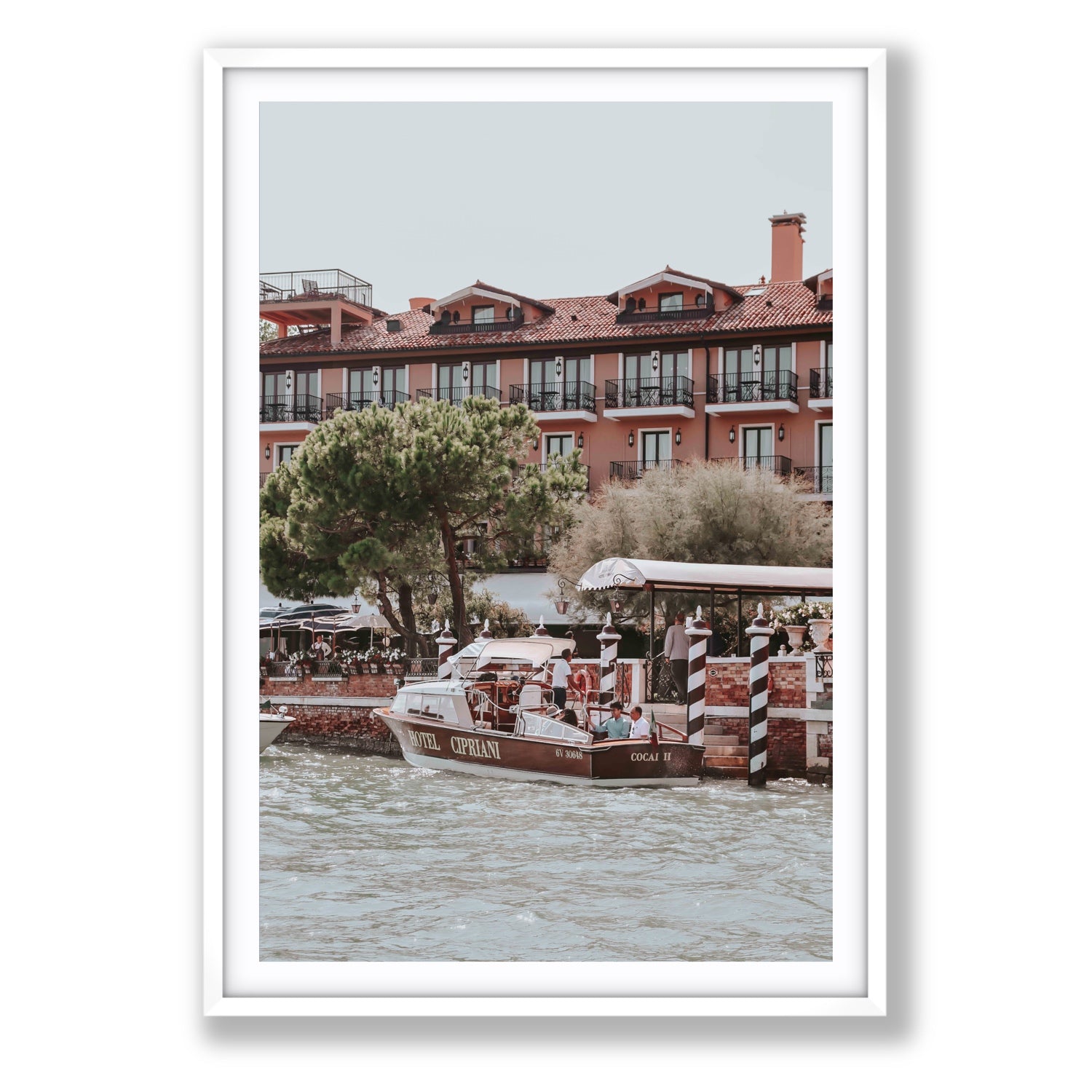 Cocai II Venice Italian wall art Statement fine art print in white frame with matboard